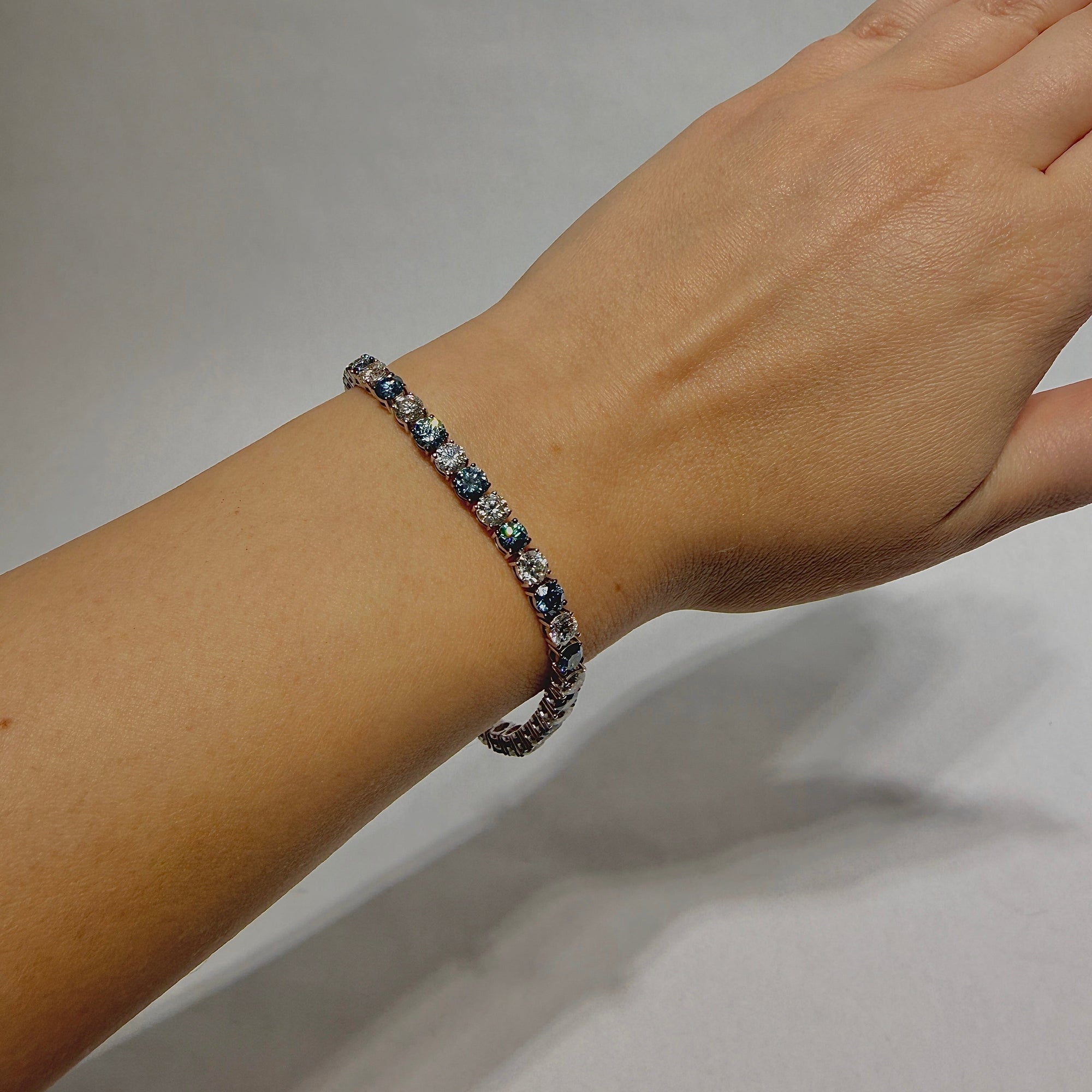 Eternal Blue & White Tennis Bracelet