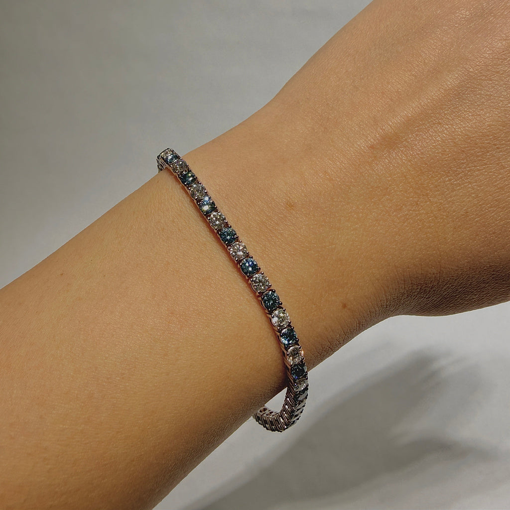Eternal Blue & White Tennis Bracelet