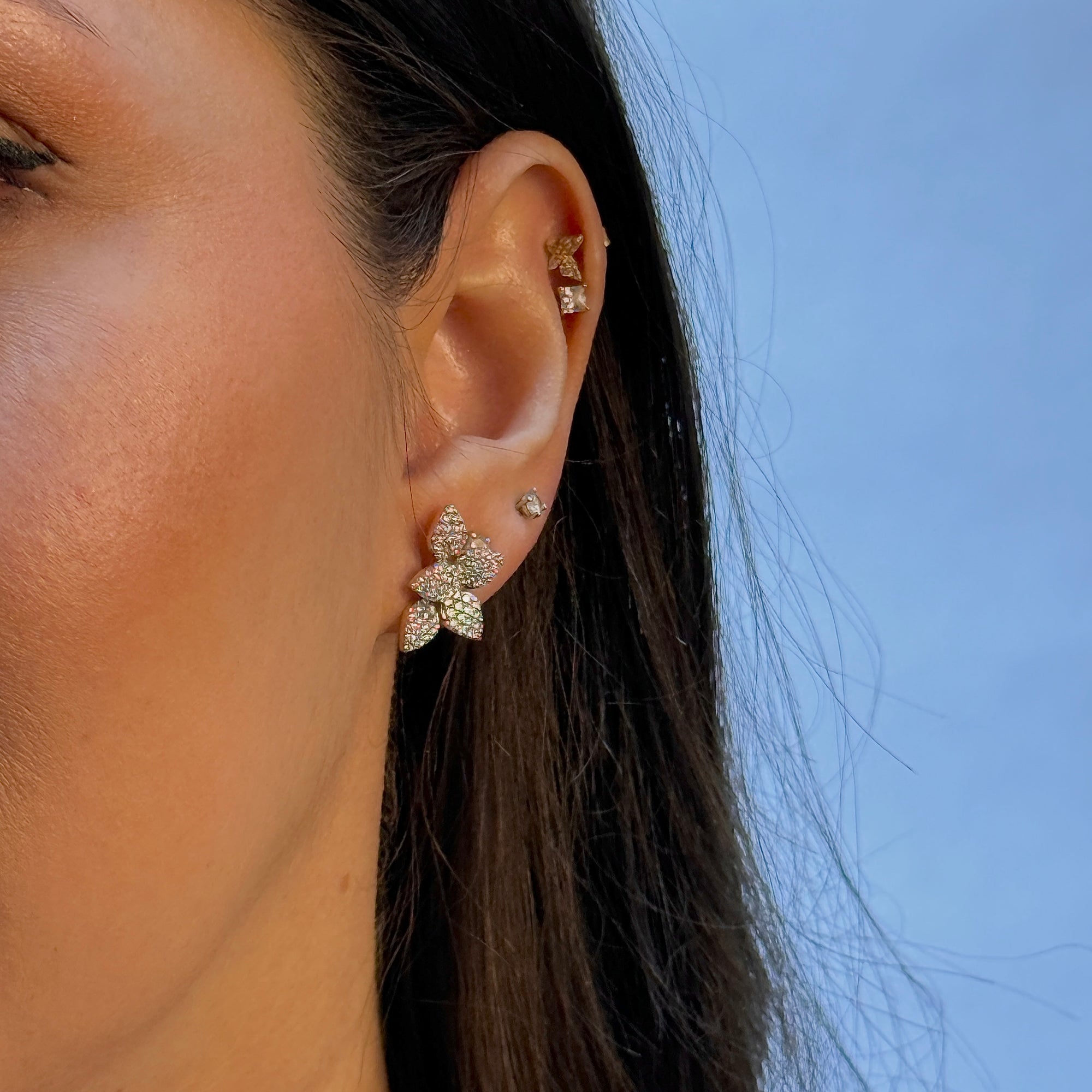 Celestial Cluster Pear Shaped Earring