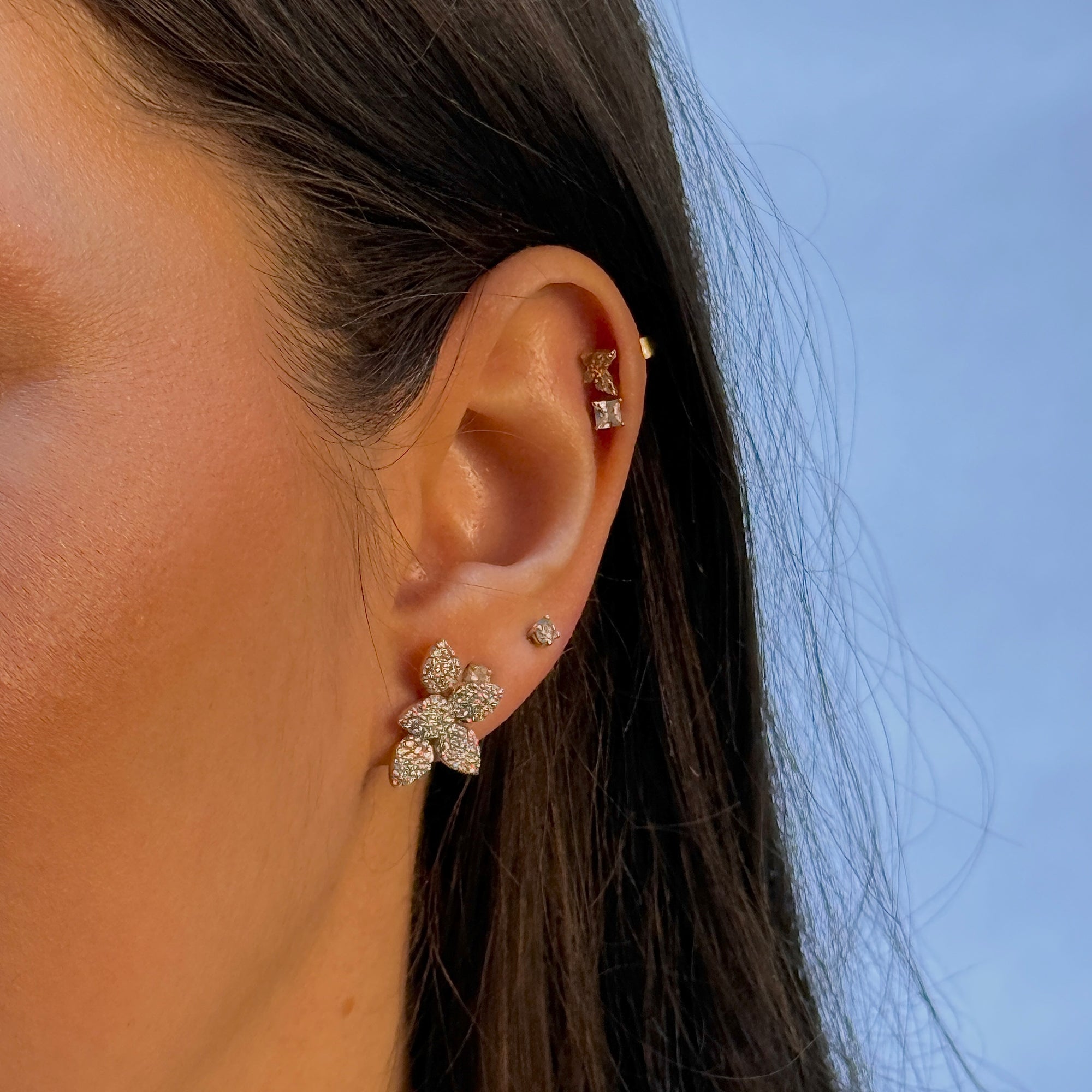 Celestial Cluster Pear Shaped Earring