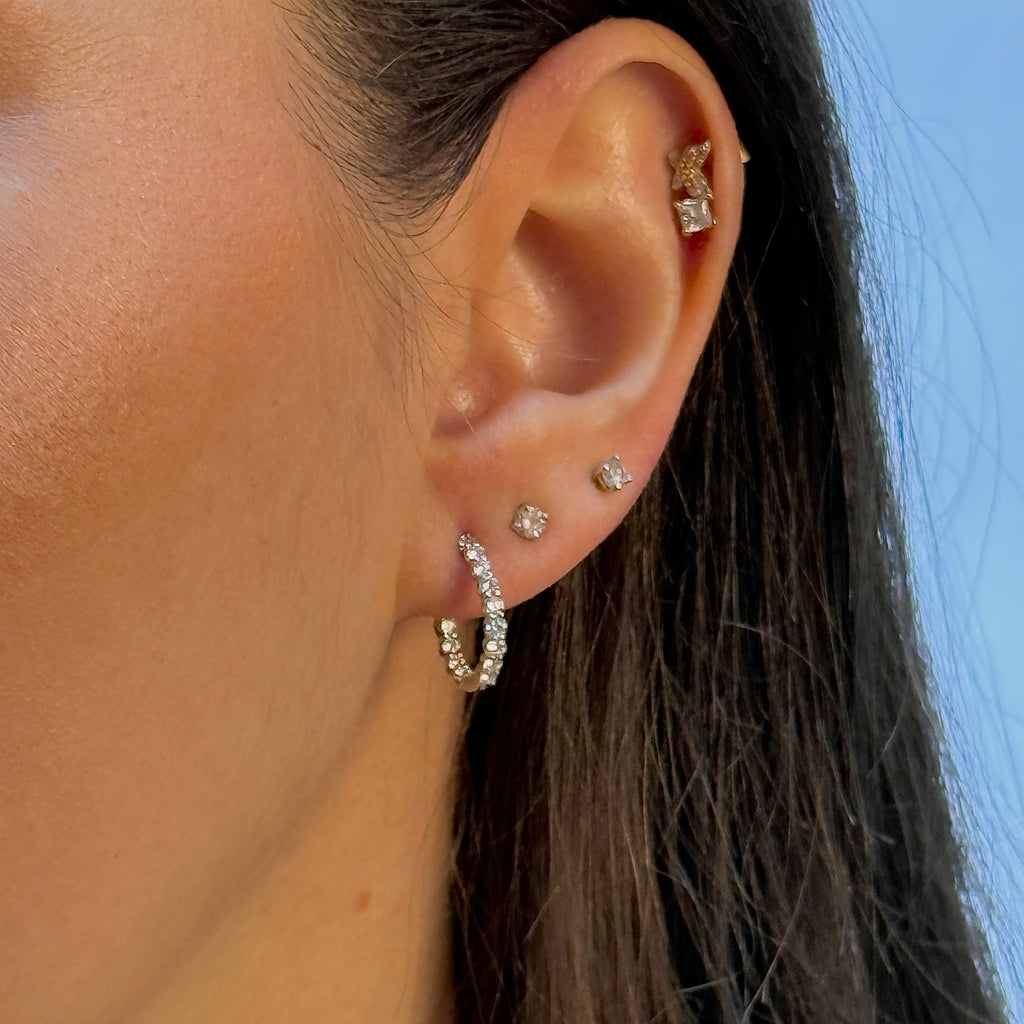 Celestial Eternity Petite Hoop Earrings