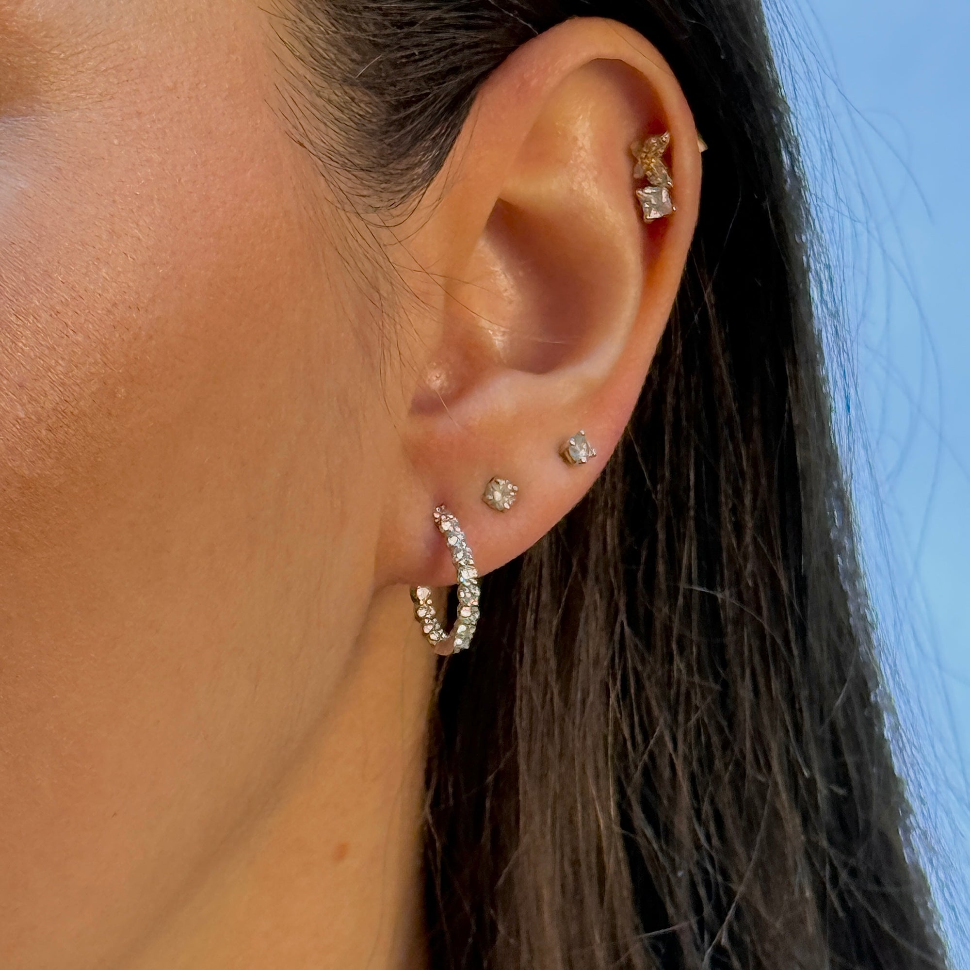 Celestial Eternity Petite Hoop Earrings