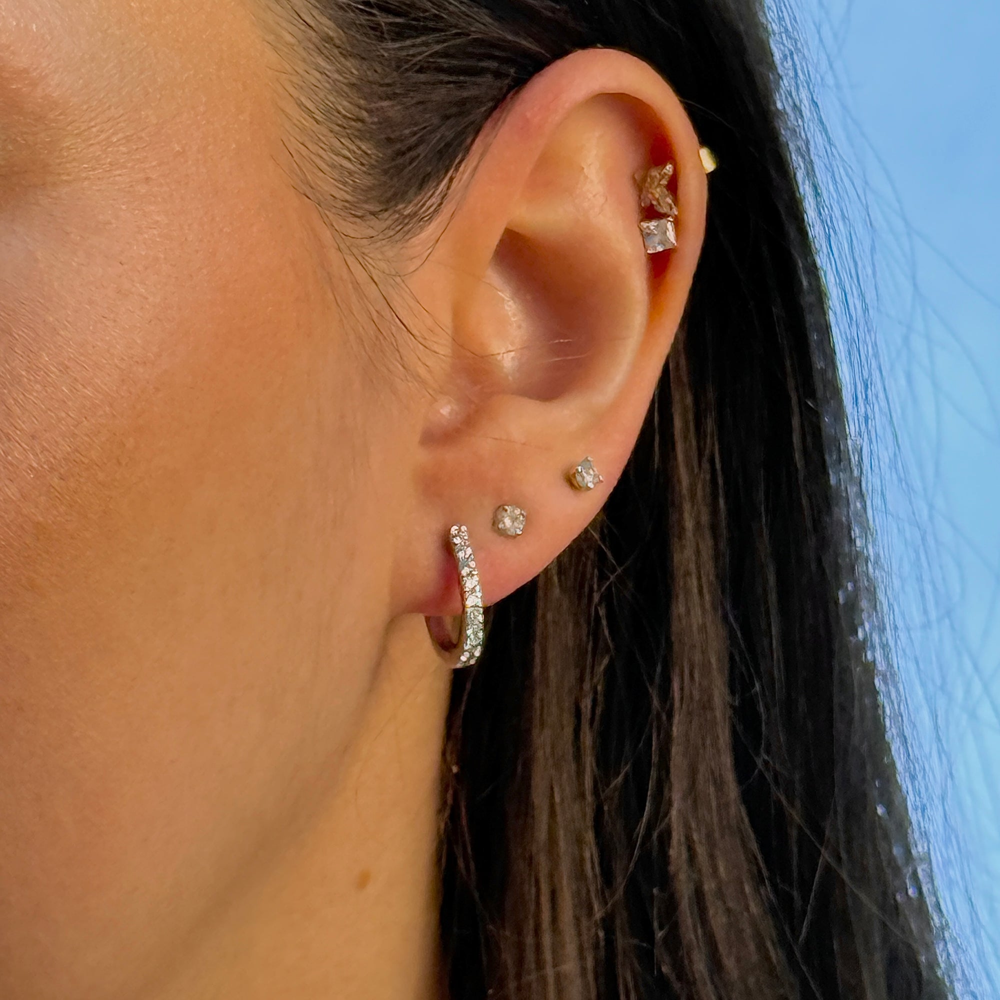 Celestial Petite Hoop Earrings