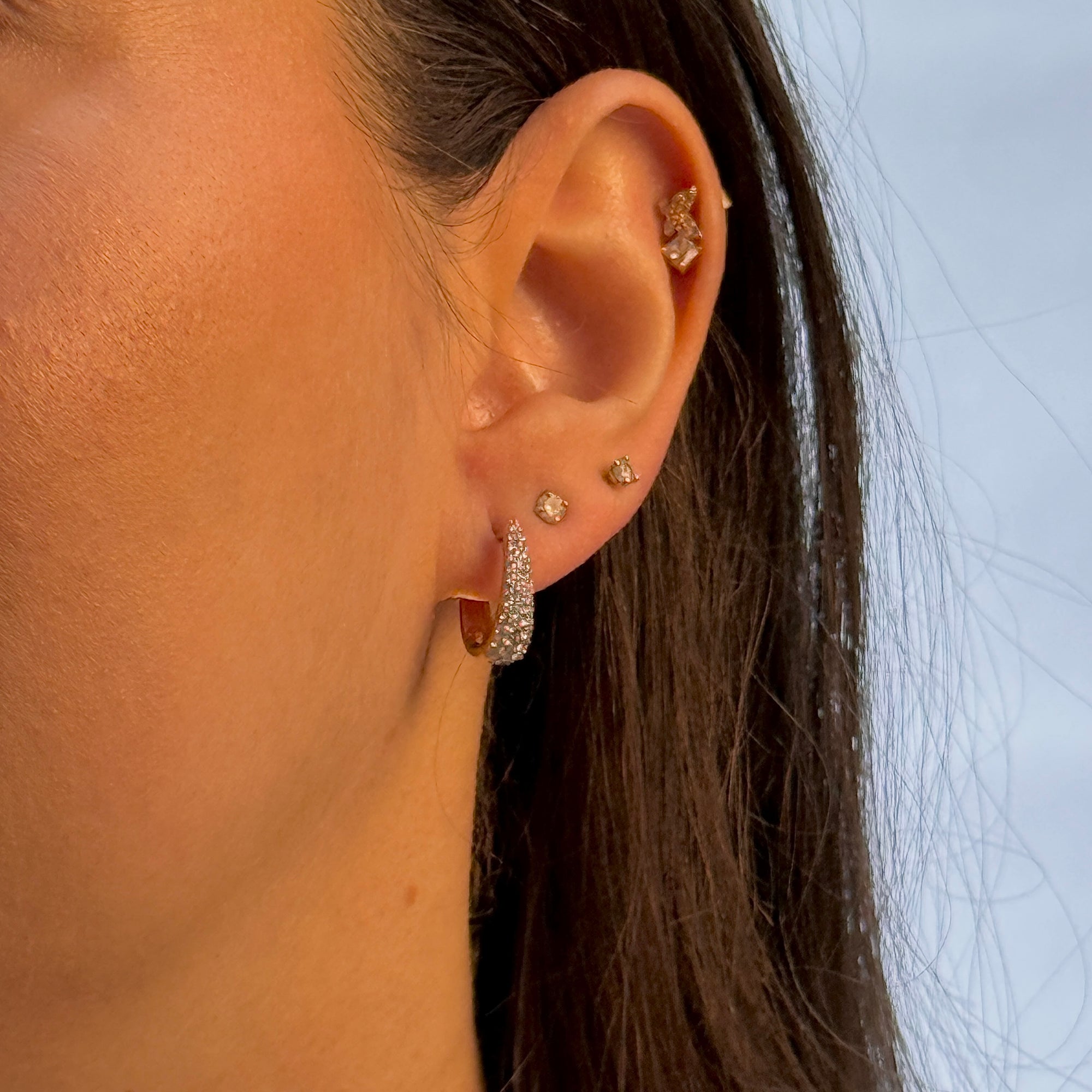 Celestial Cluster Petite Hoop Earrings