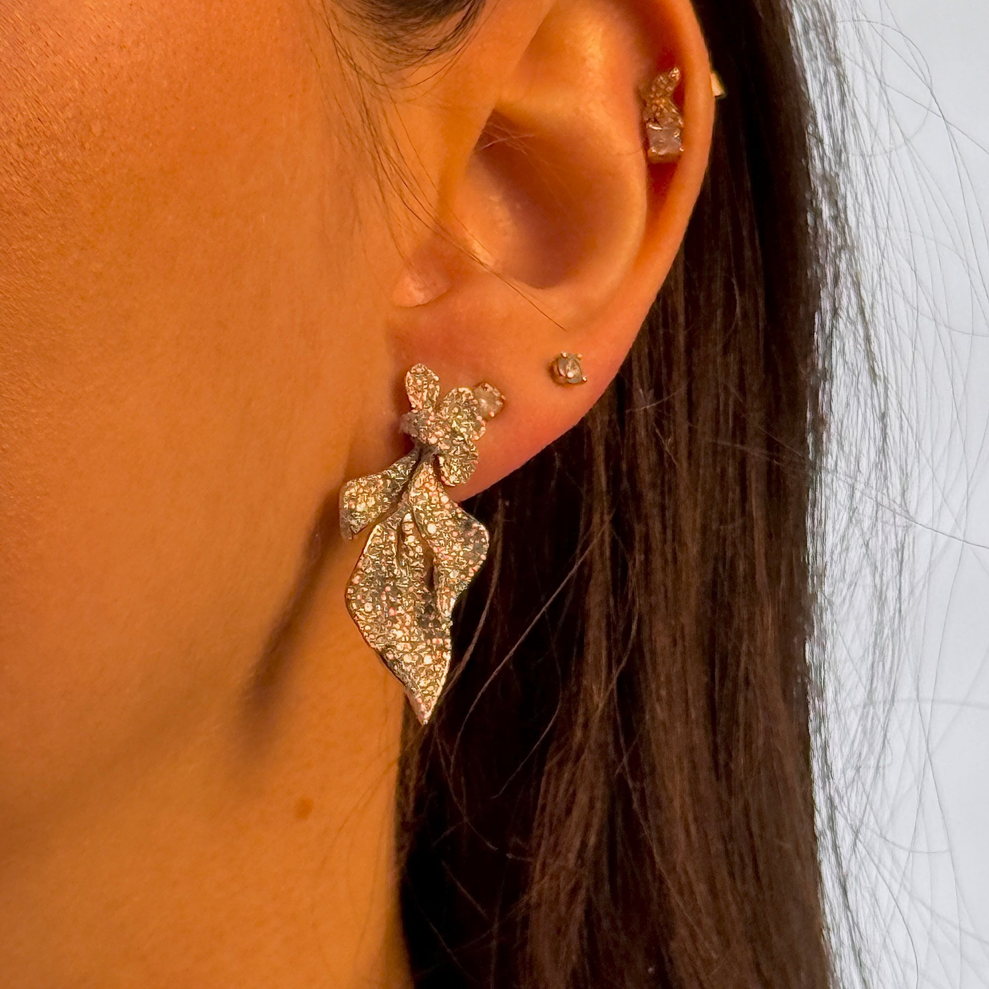 Celestial Cluster Leaf Earring