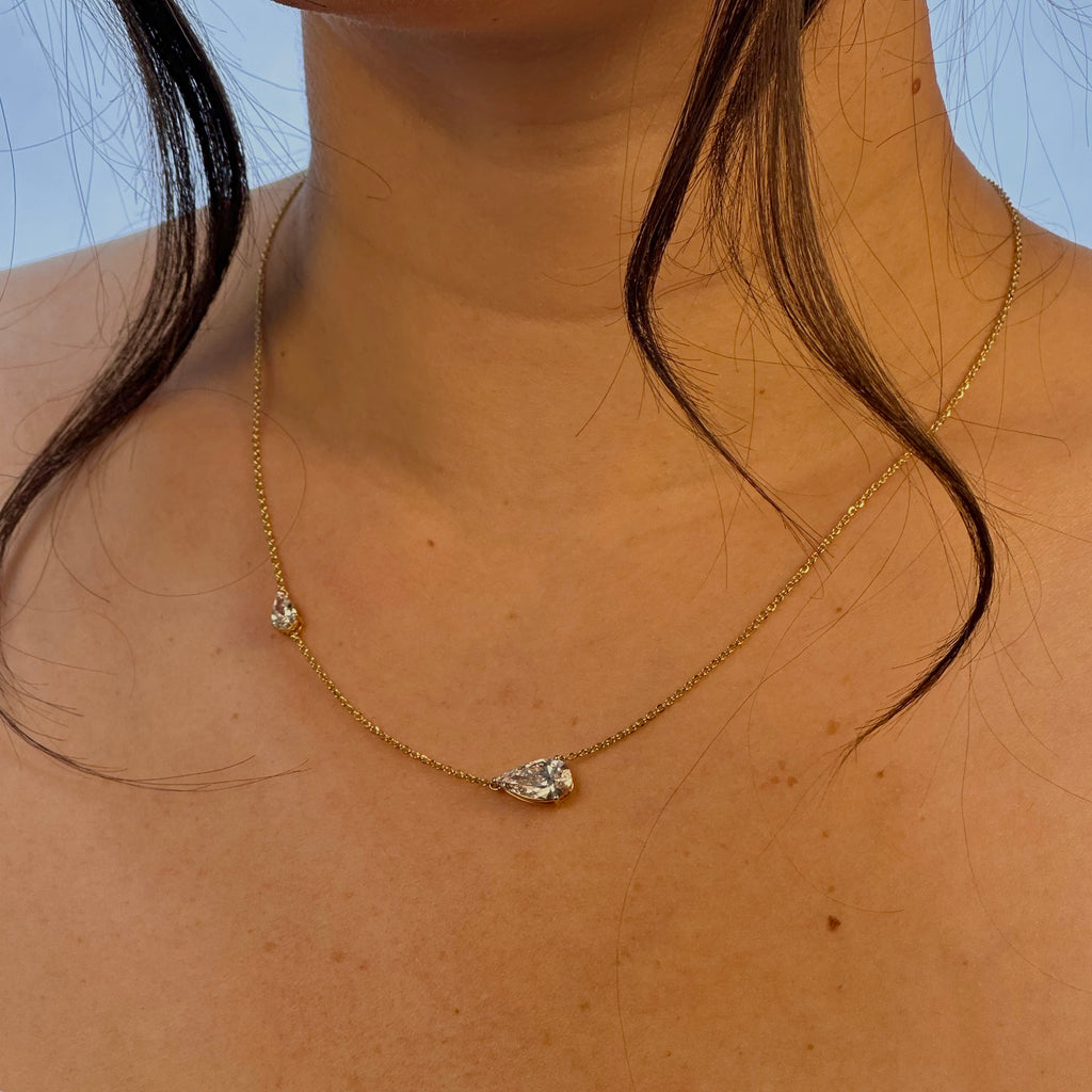 Eternal Step Pear Necklace