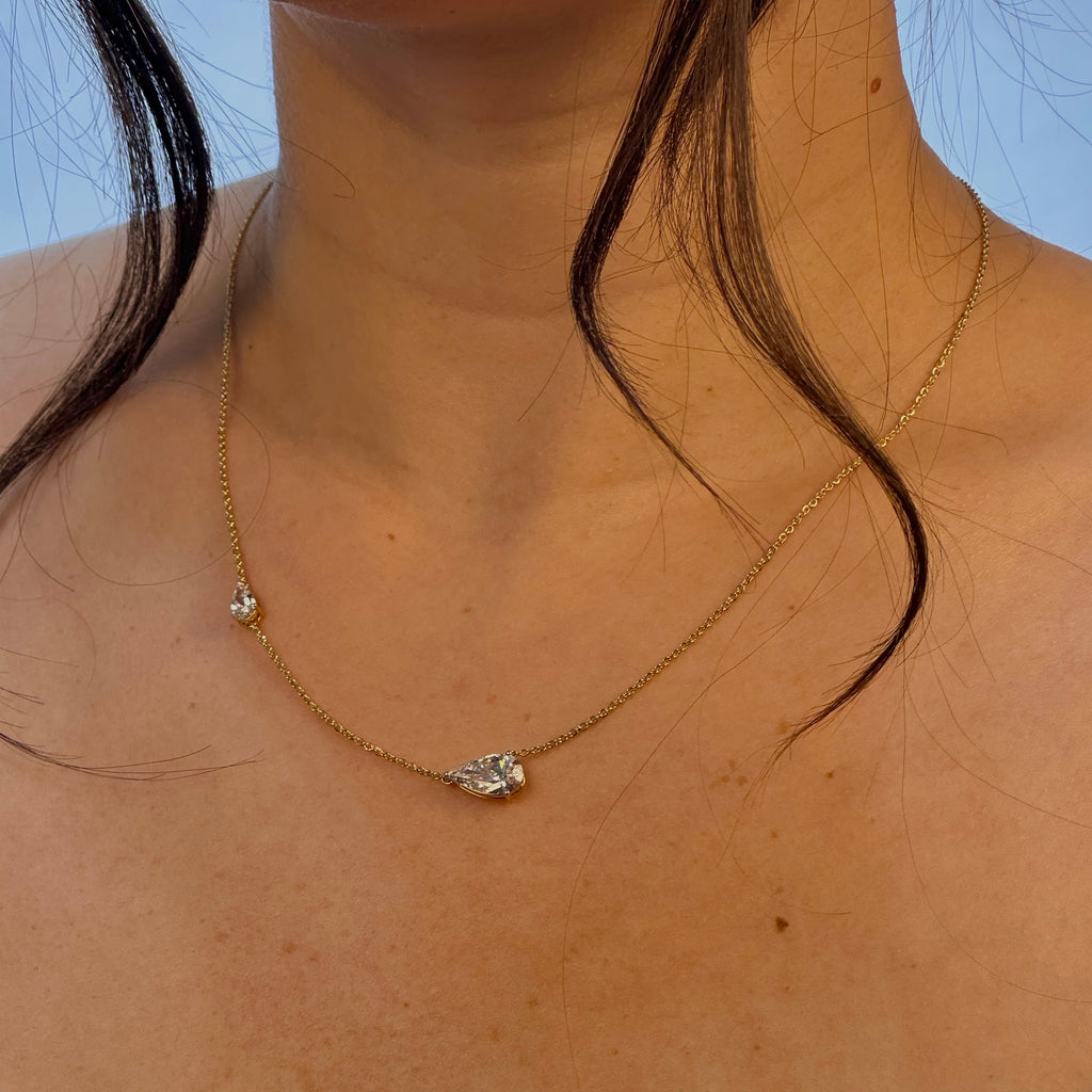 Eternal Step Pear Necklace