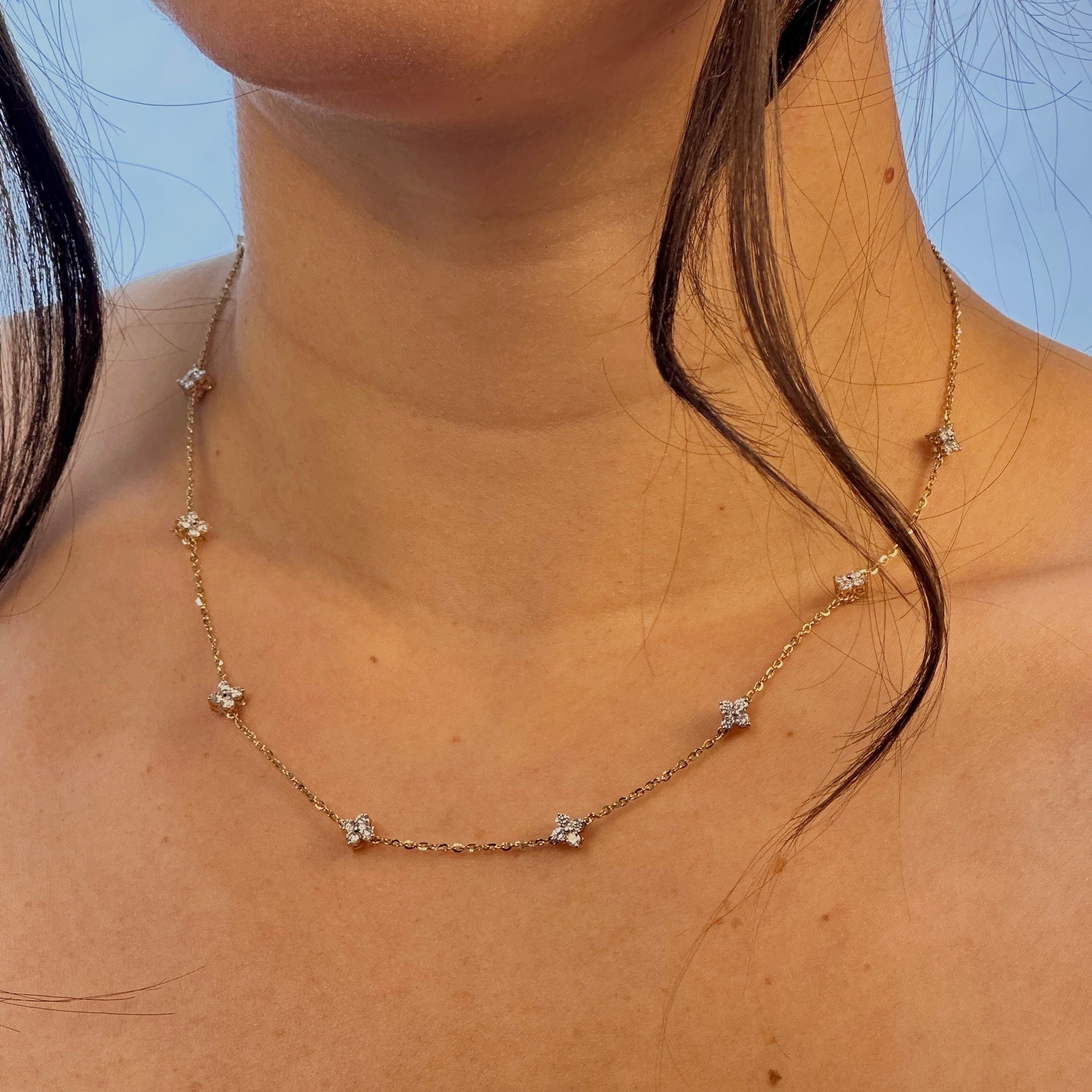 Celestial Clover Front/Back Necklace