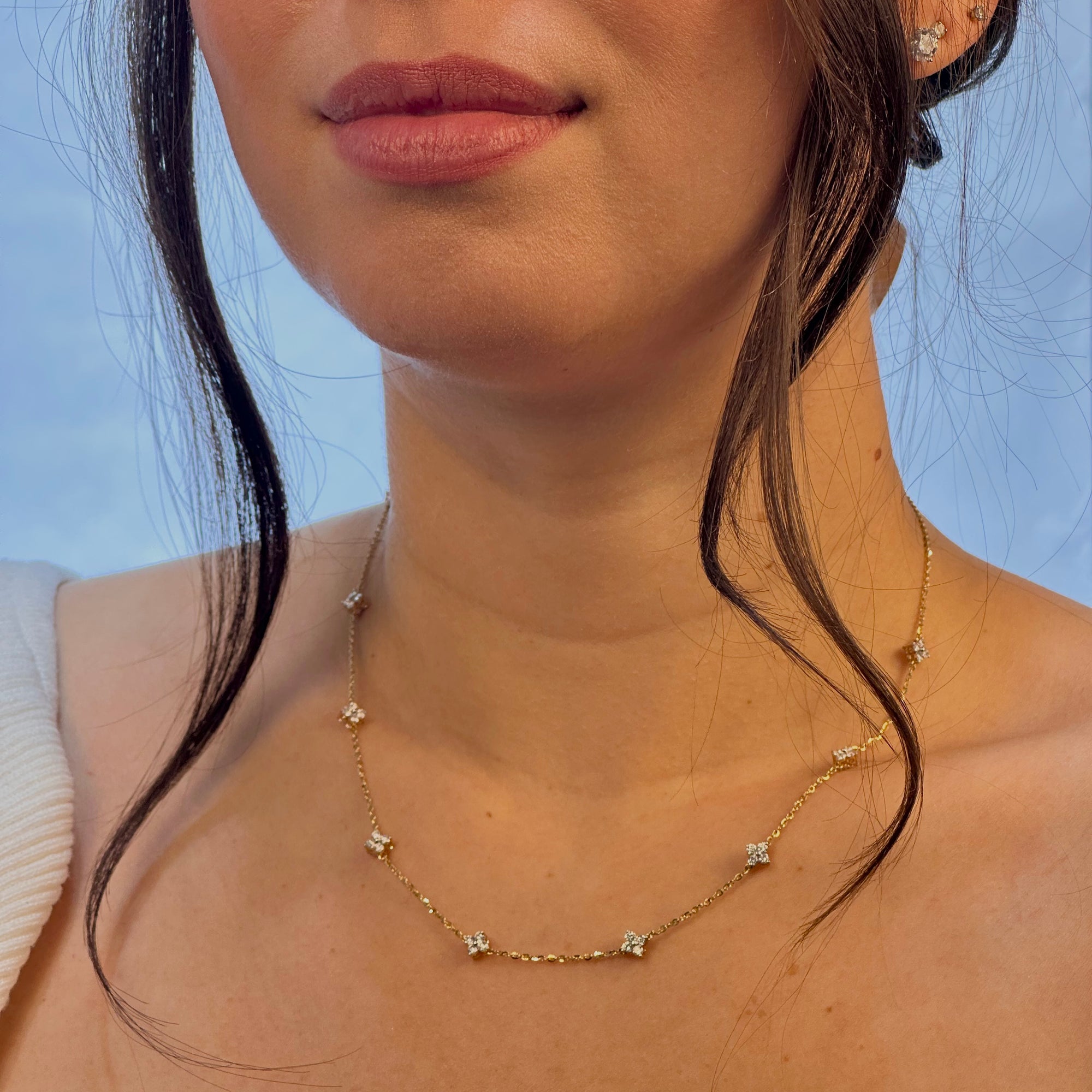 Celestial Clover Front/Back Necklace