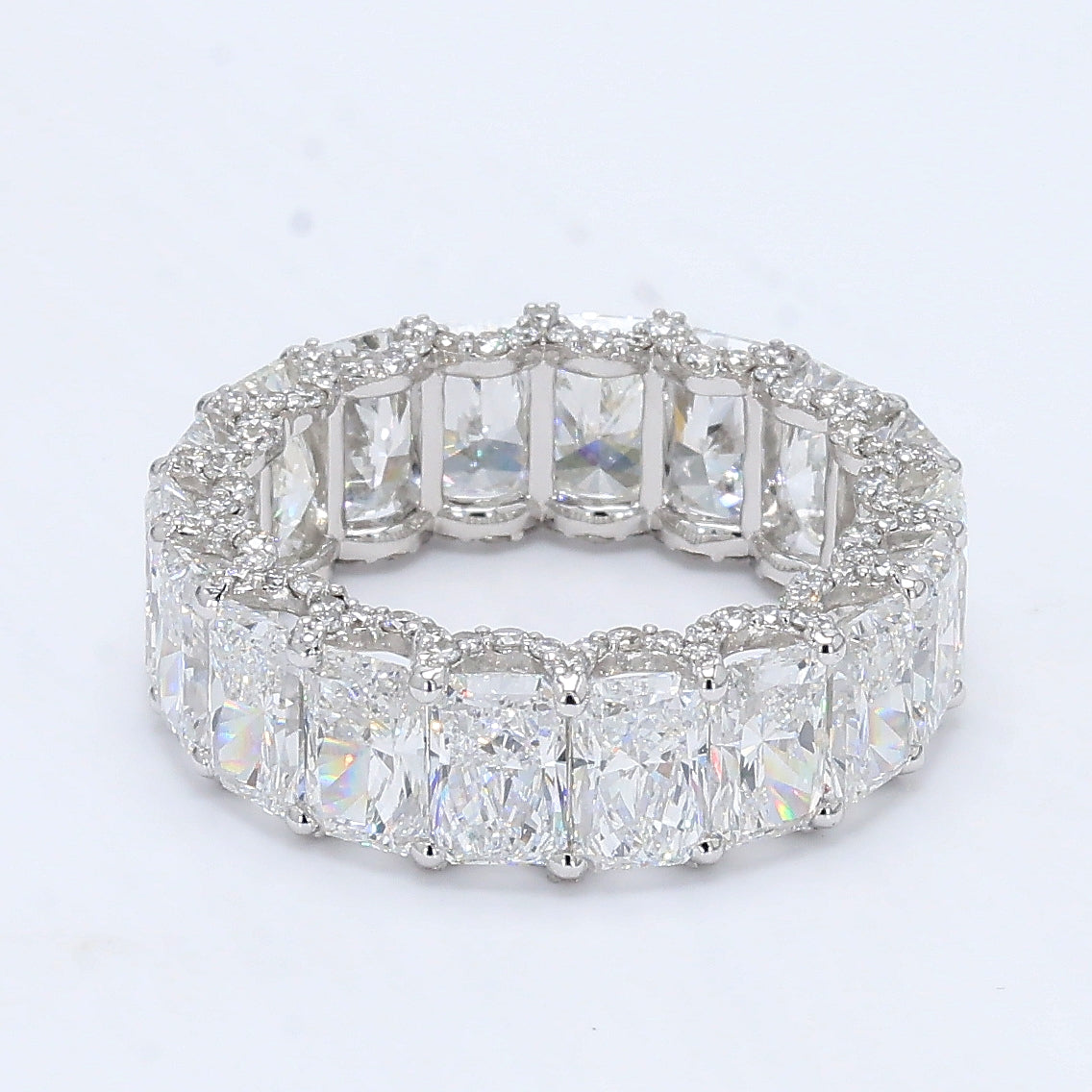 Celestial Hidden Halo Radiant Eternity Band