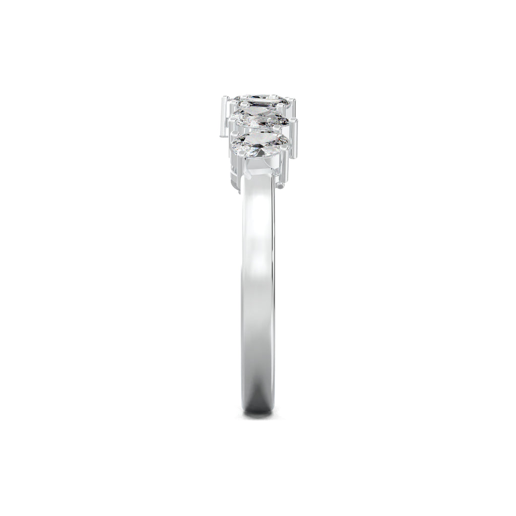 LR19066 mixed-shape seven-stone wedding band white gold side view