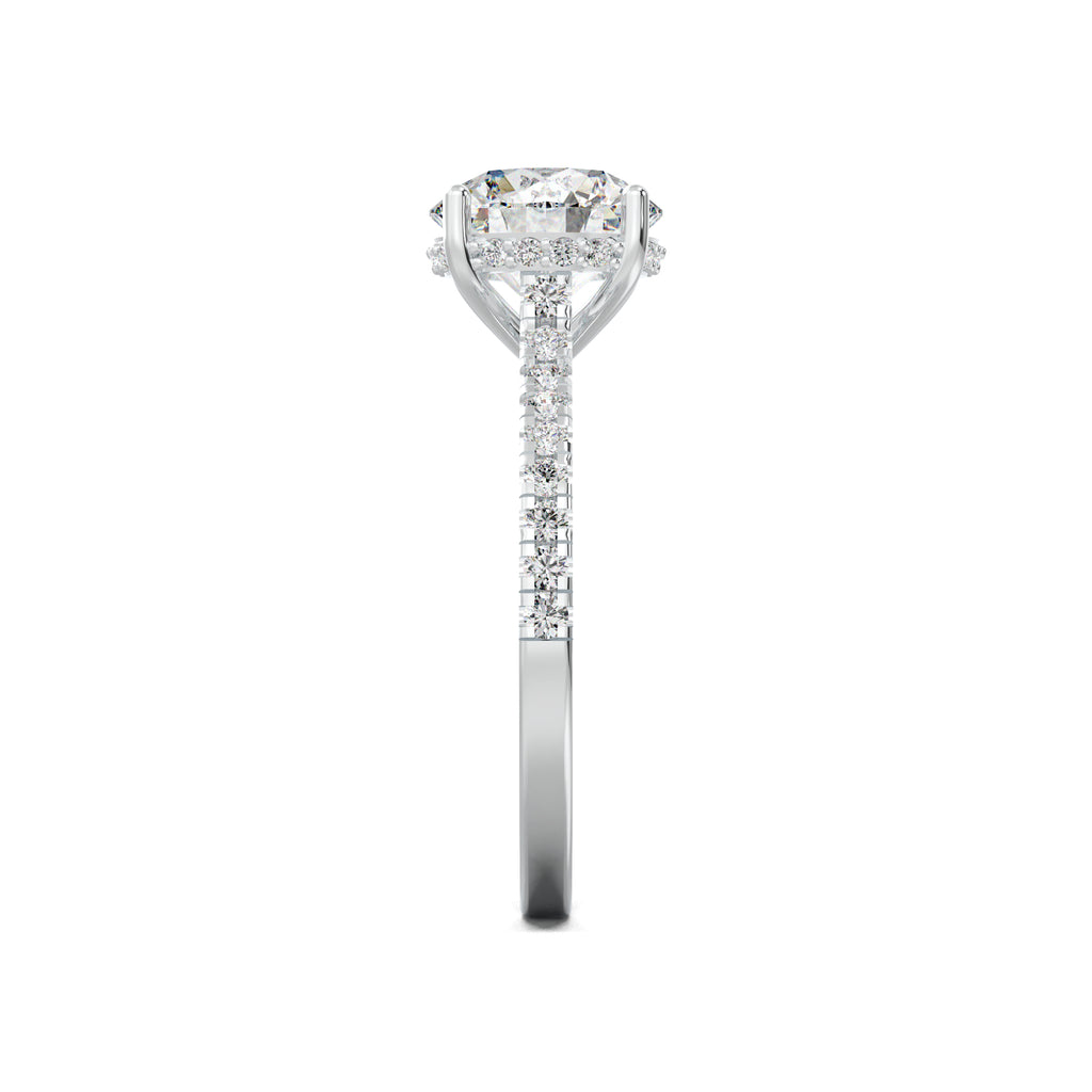 LR19955 round engagement ring side view