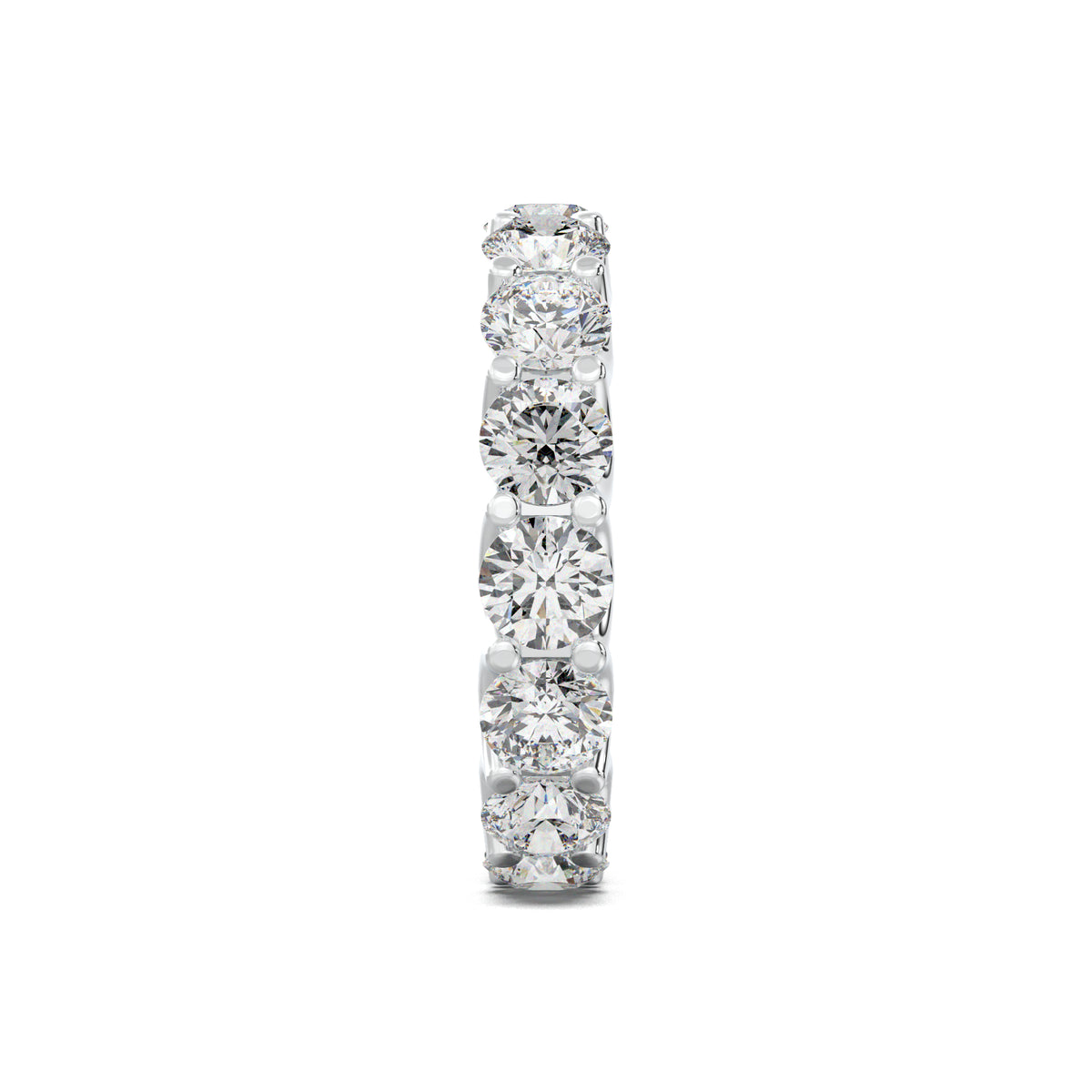 LR20662 round eternity wedding band white gold side view