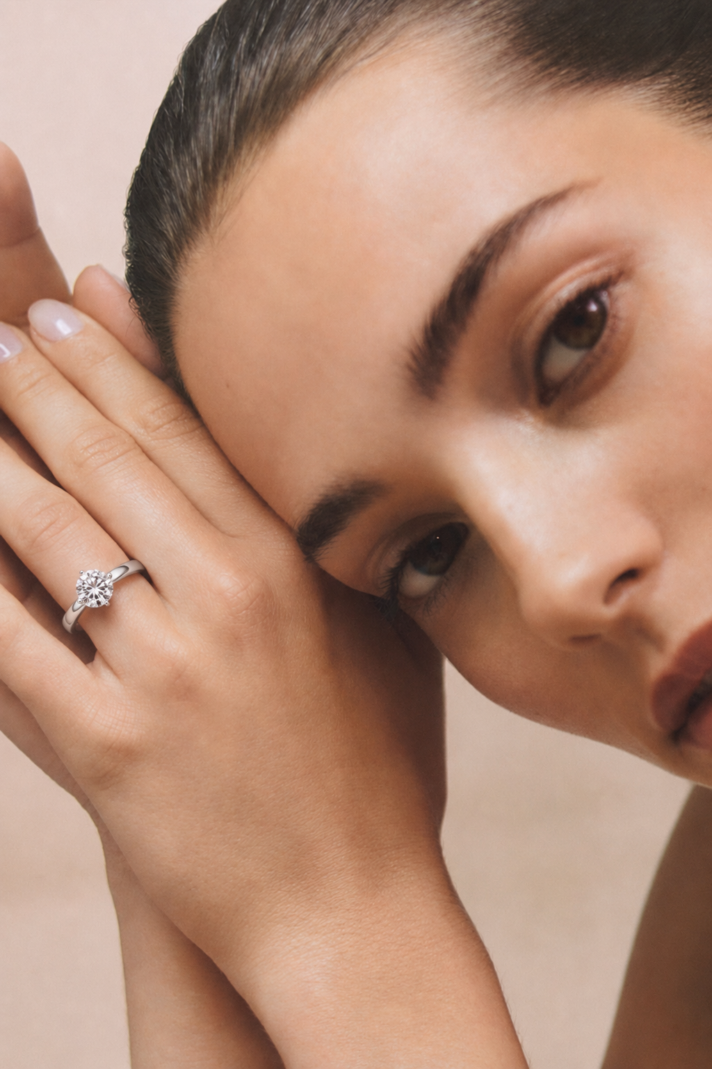 LR21513 round hidden-halo engagement ring model image