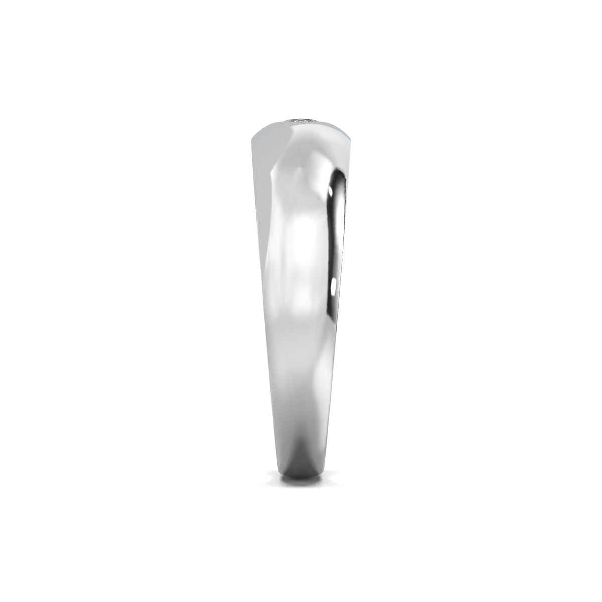 MR00126 flush-set marquise men's band white gold side view