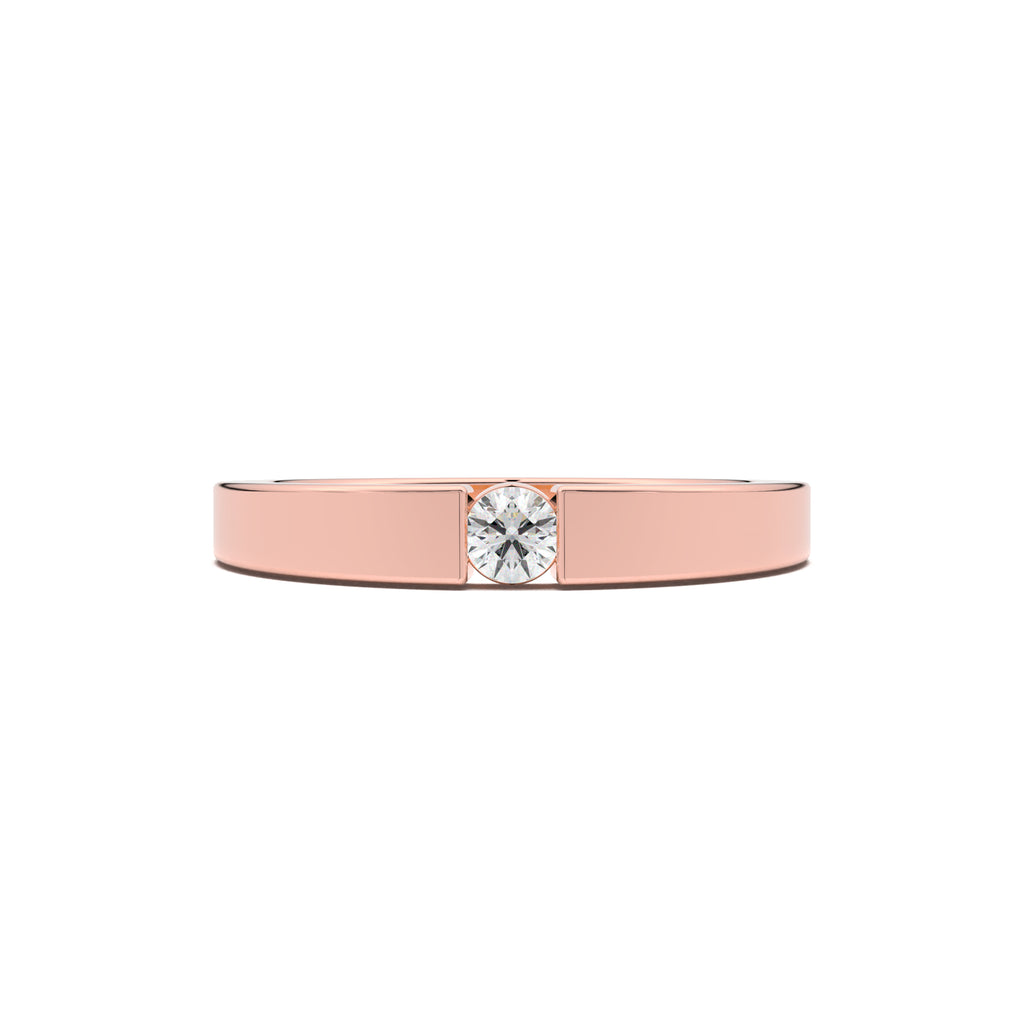 MR00127 open round men's band rose gold top view