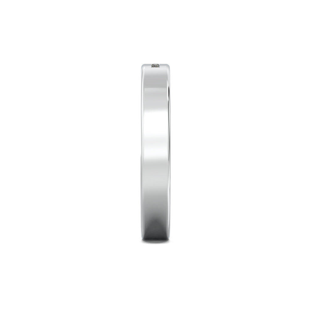 MR00128 horizontal baguette trio men's band white gold side view