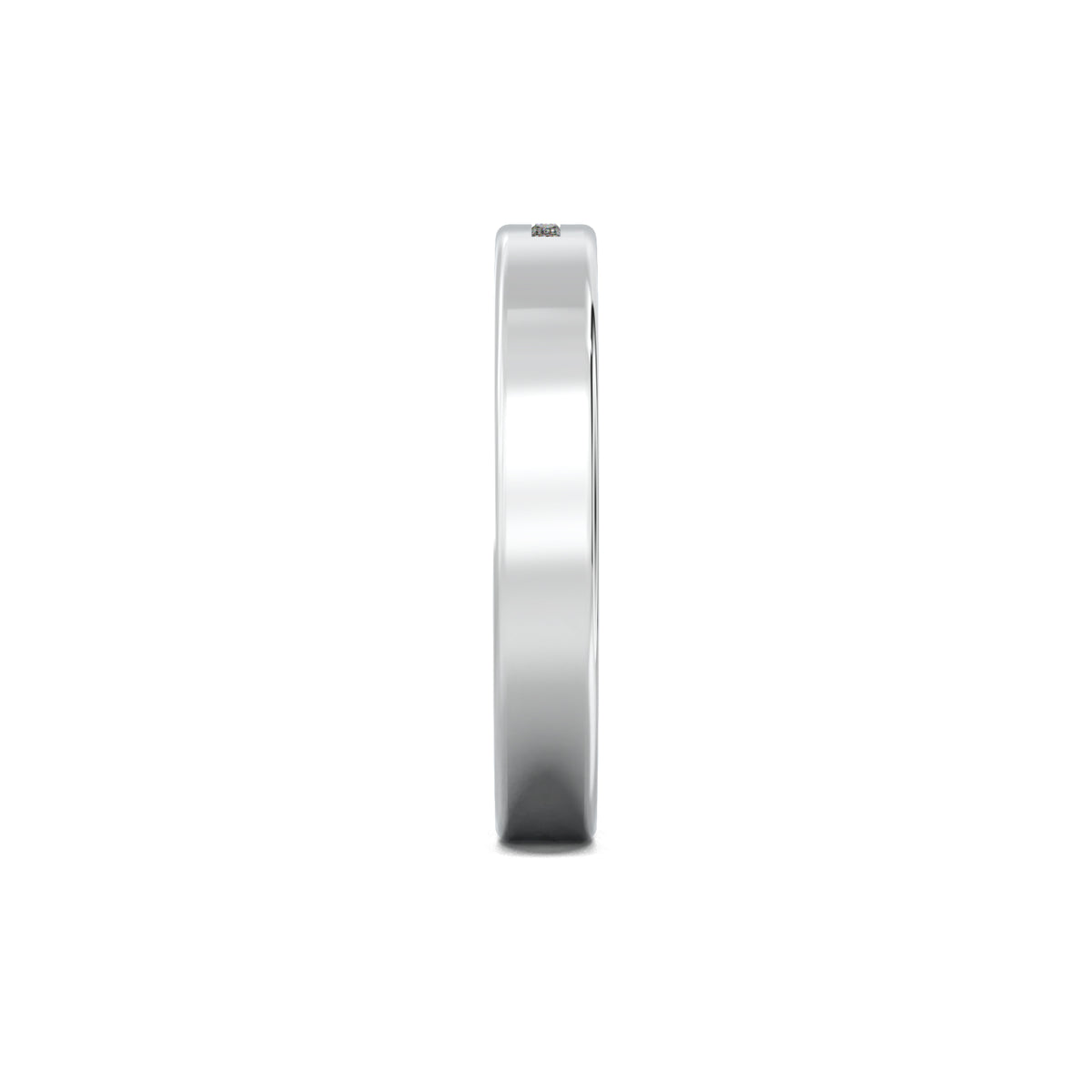 MR00128 horizontal baguette trio men's band white gold side view