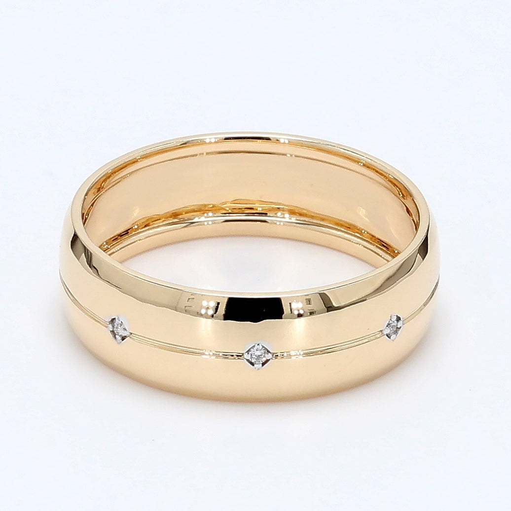 Eclipse Round Mid Section Men's Ring