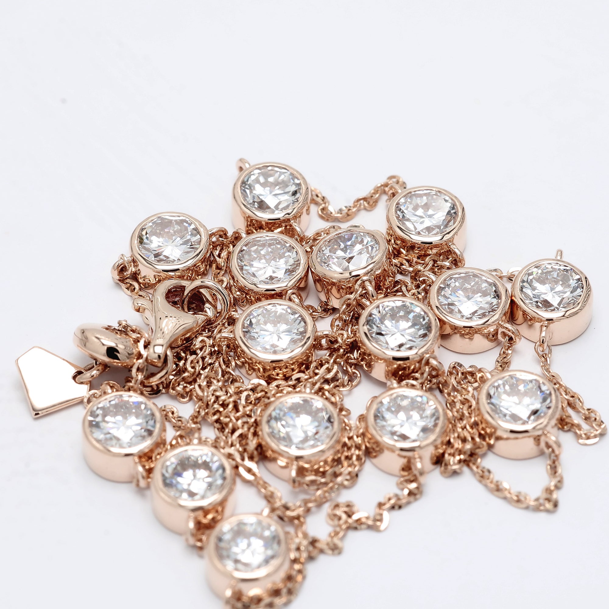 Double Layered Station Round Chain Necklace