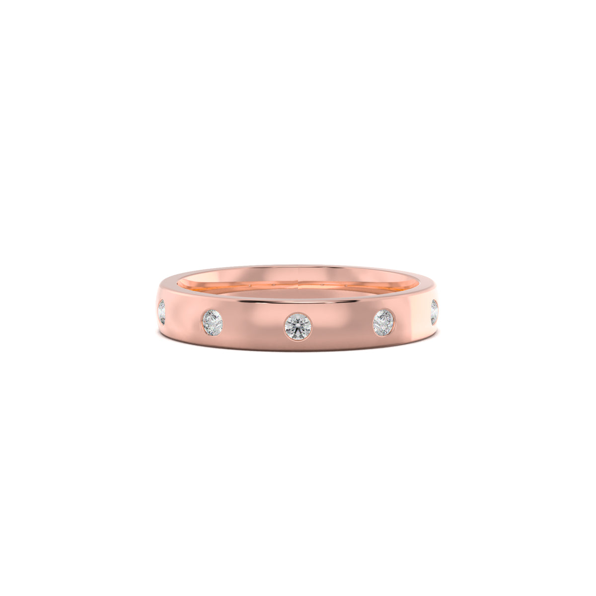 PR0023 men's band rose gold top view