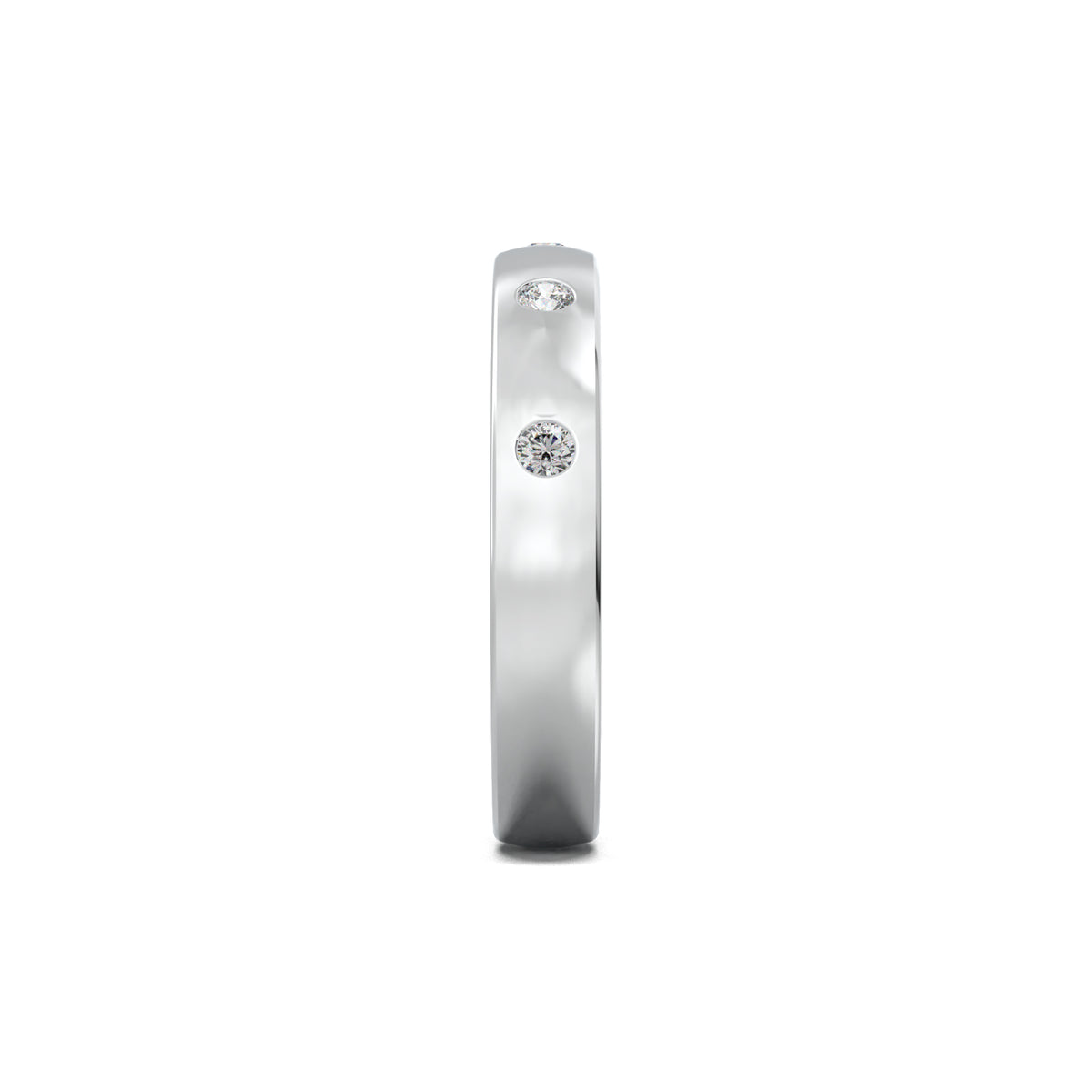 PR0023 men's band white gold side view