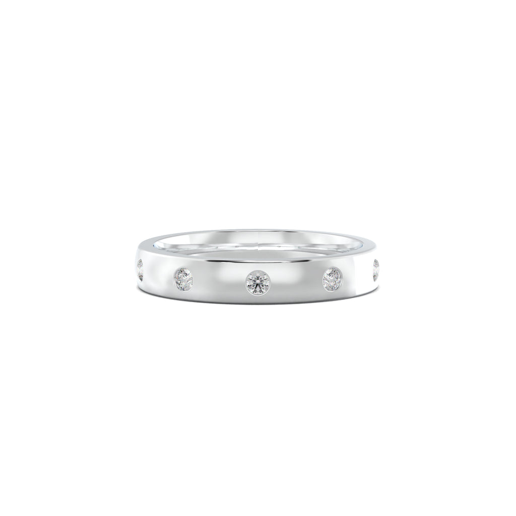 PR0023 men's band white gold top view