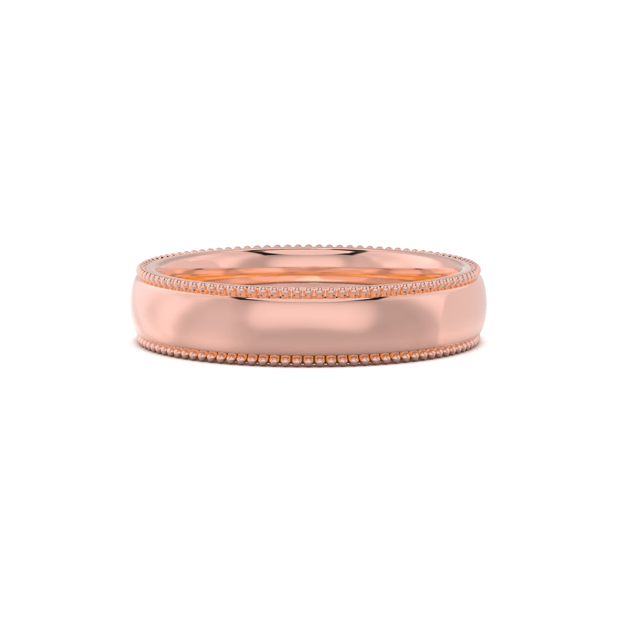 PR004 men's band rose gold top view