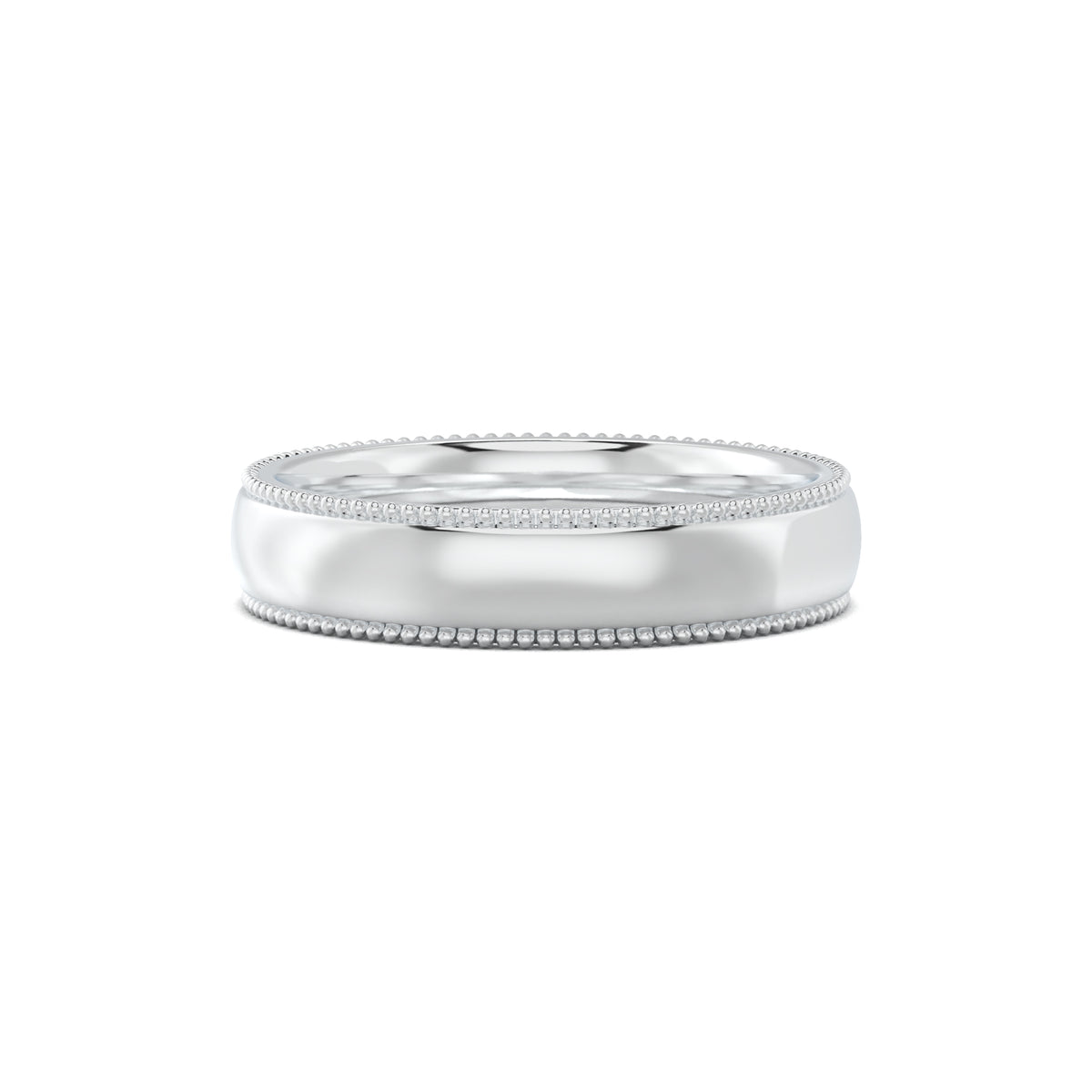 PR004 men's band white gold top view