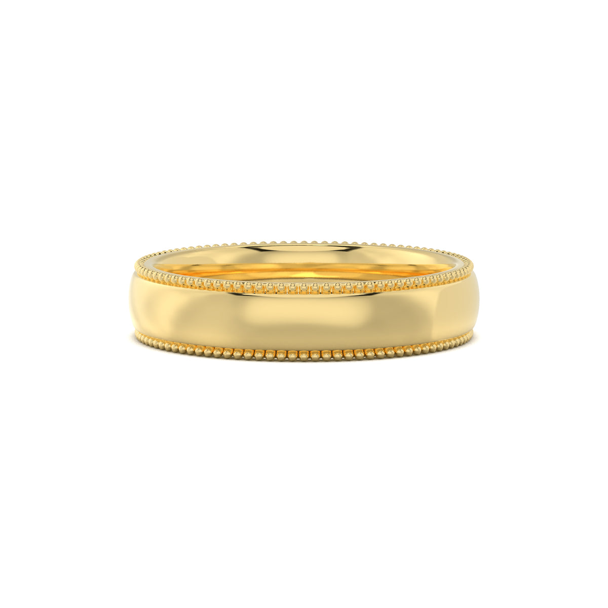 PR004 men's band yellow gold top view