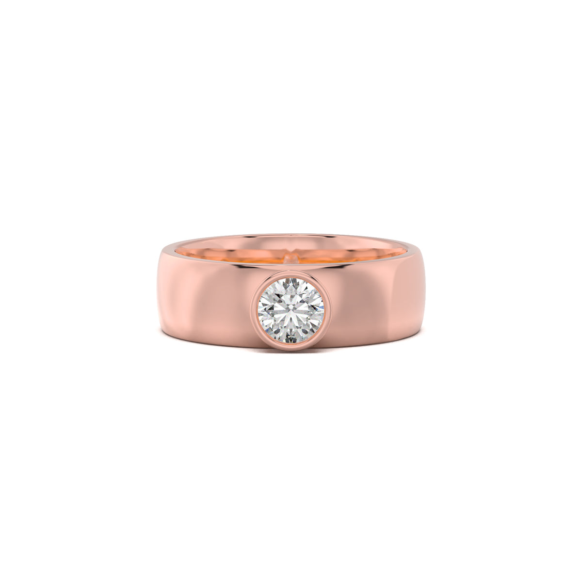 PR005 men's band rose gold top view