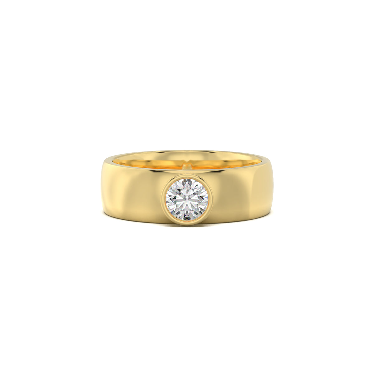 PR005 men's band yellow gold top view
