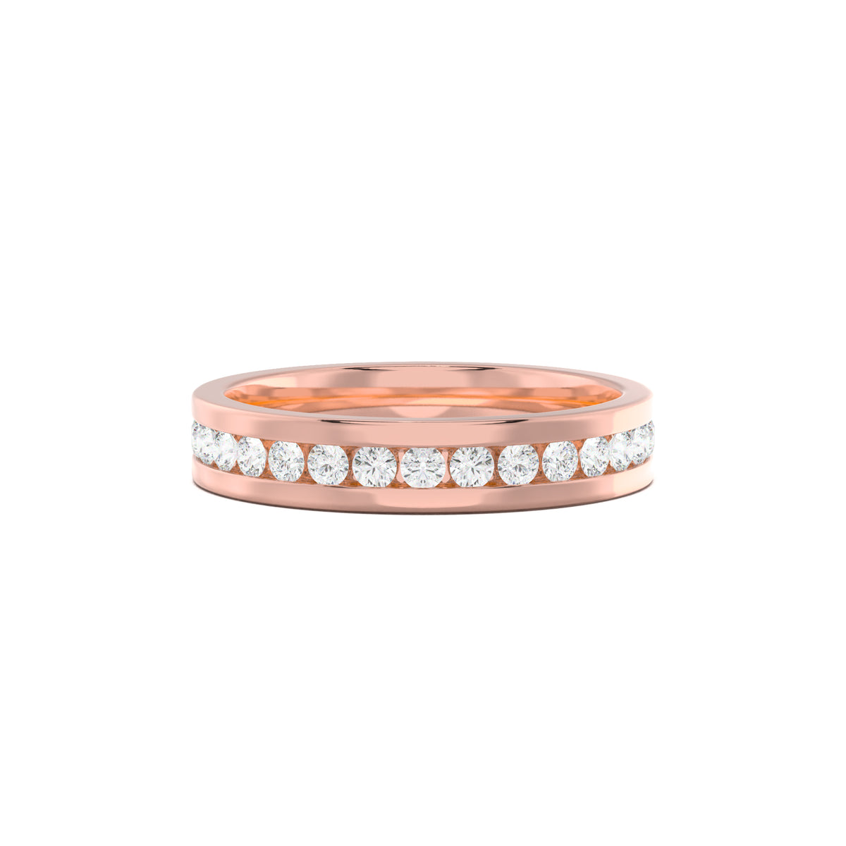 PR0073 men's band rose gold top view