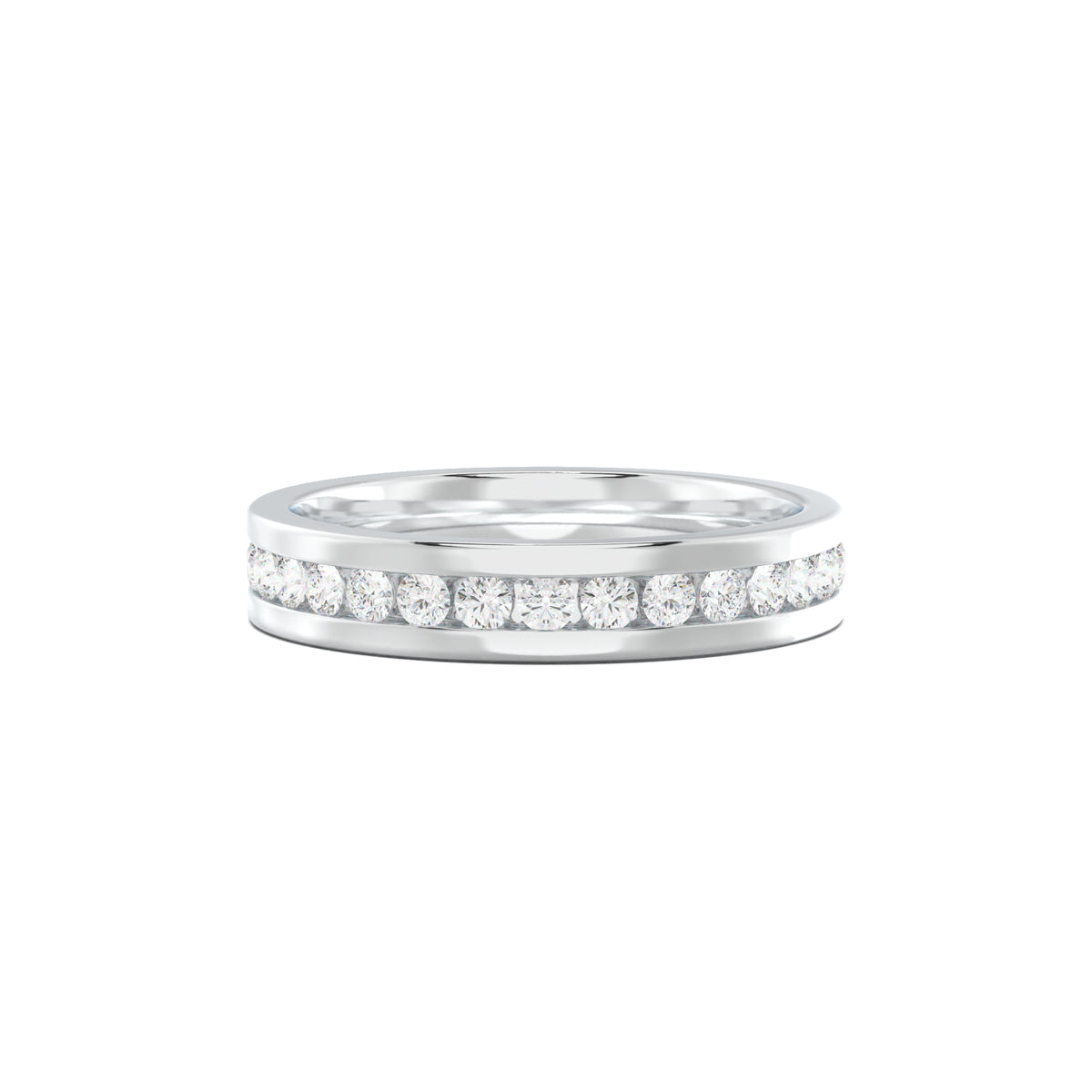 PR0073 men's band white gold top view