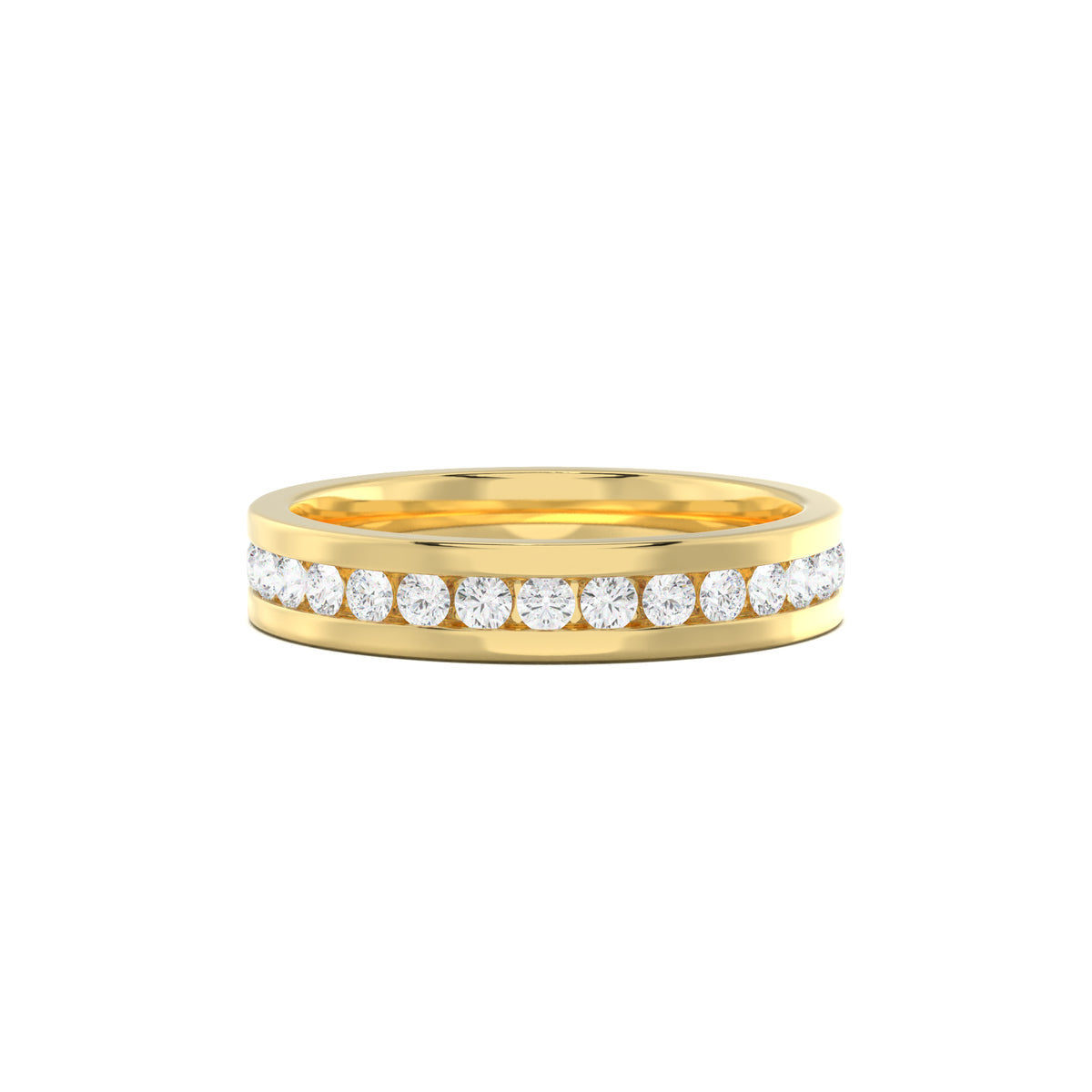 PR0073 men's band yellow gold top view
