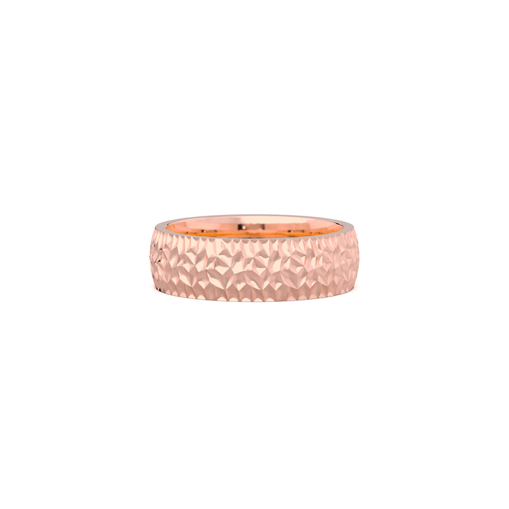 PR0075 men's band rose gold top view