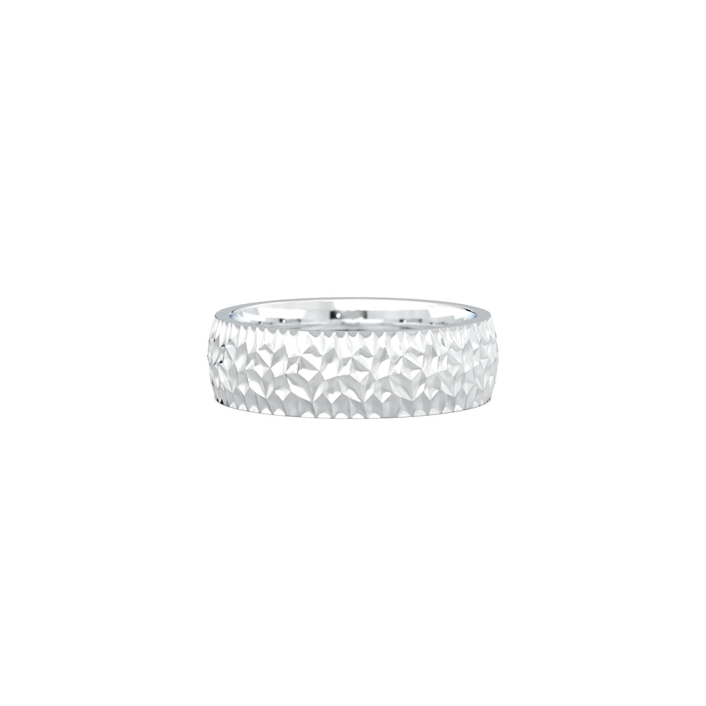PR0075 men's band white gold top view
