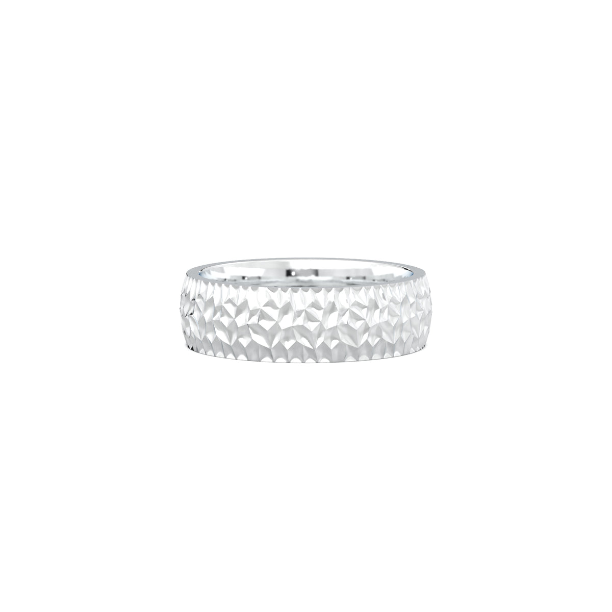 PR0075 men's band white gold top view
