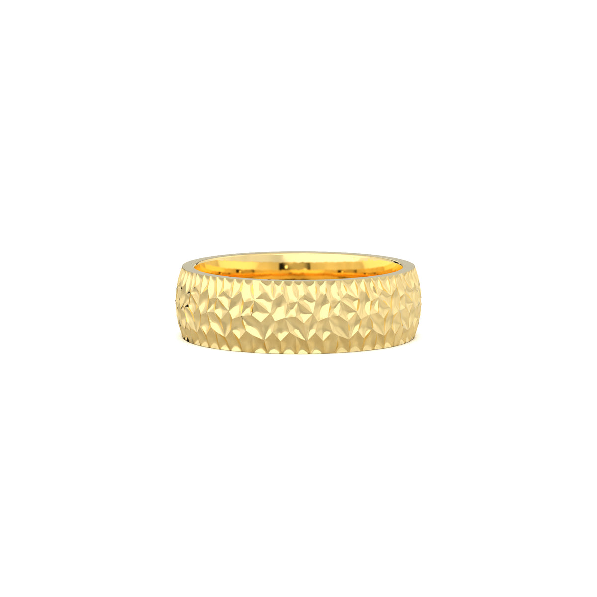 PR0075 men's band yellow gold top view