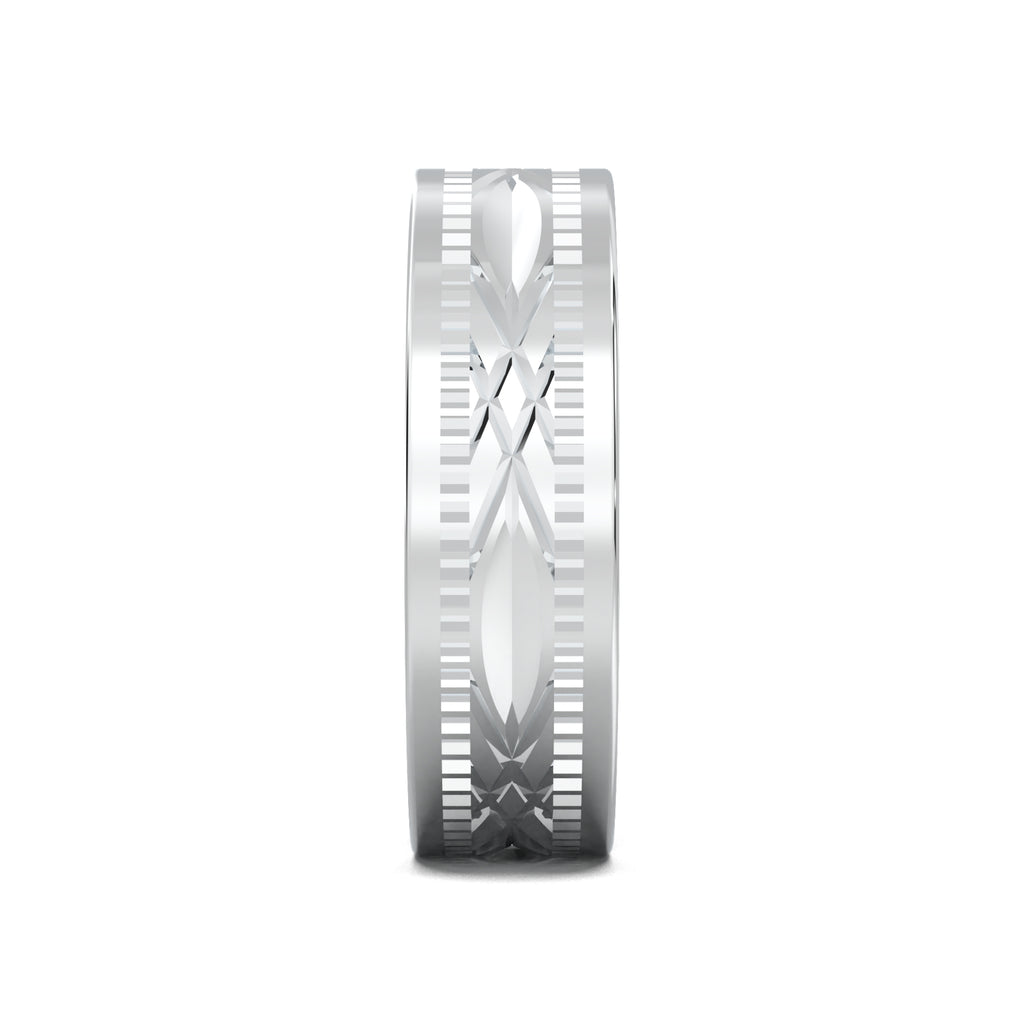 PR0081 men's band white gold side view