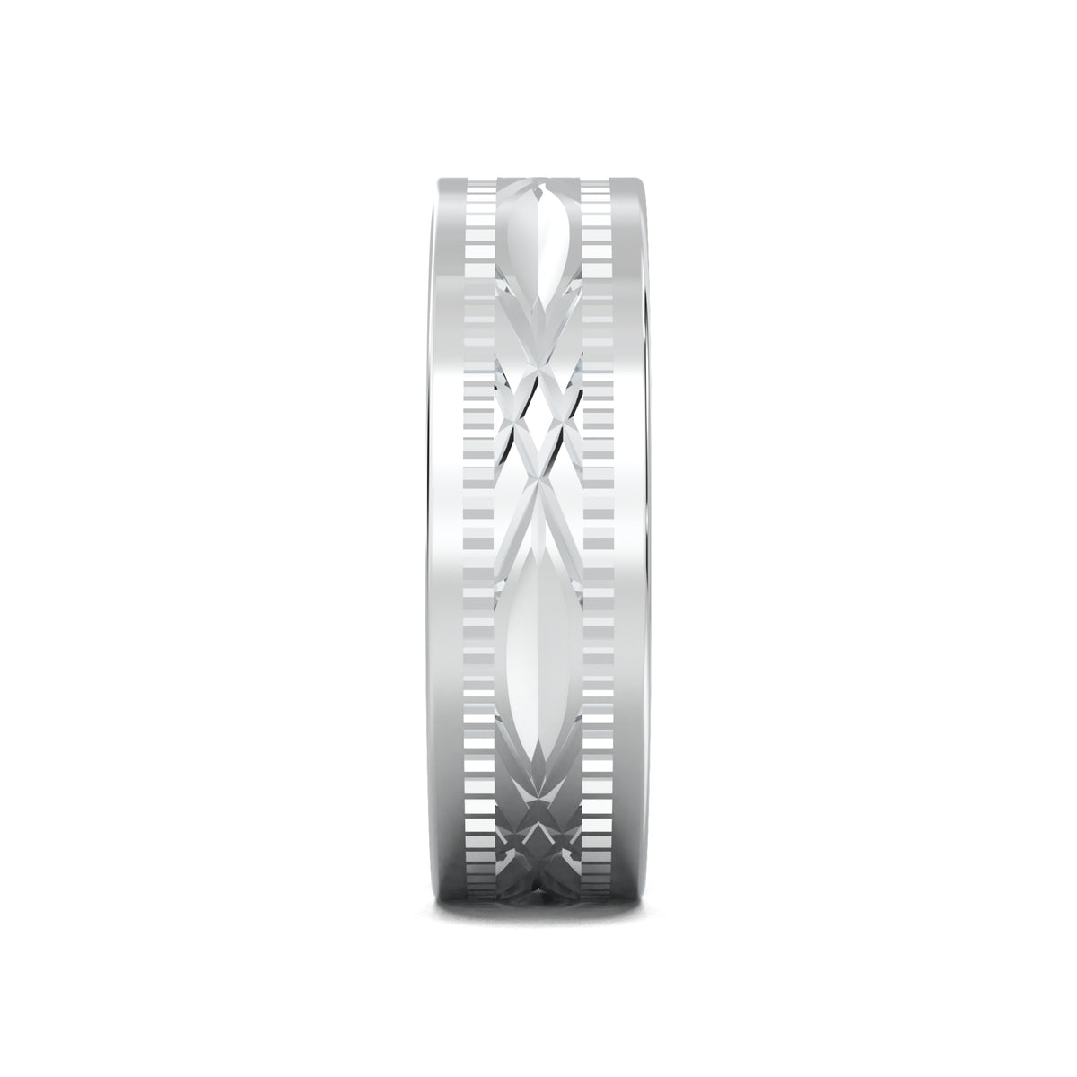 PR0081 men's band white gold side view