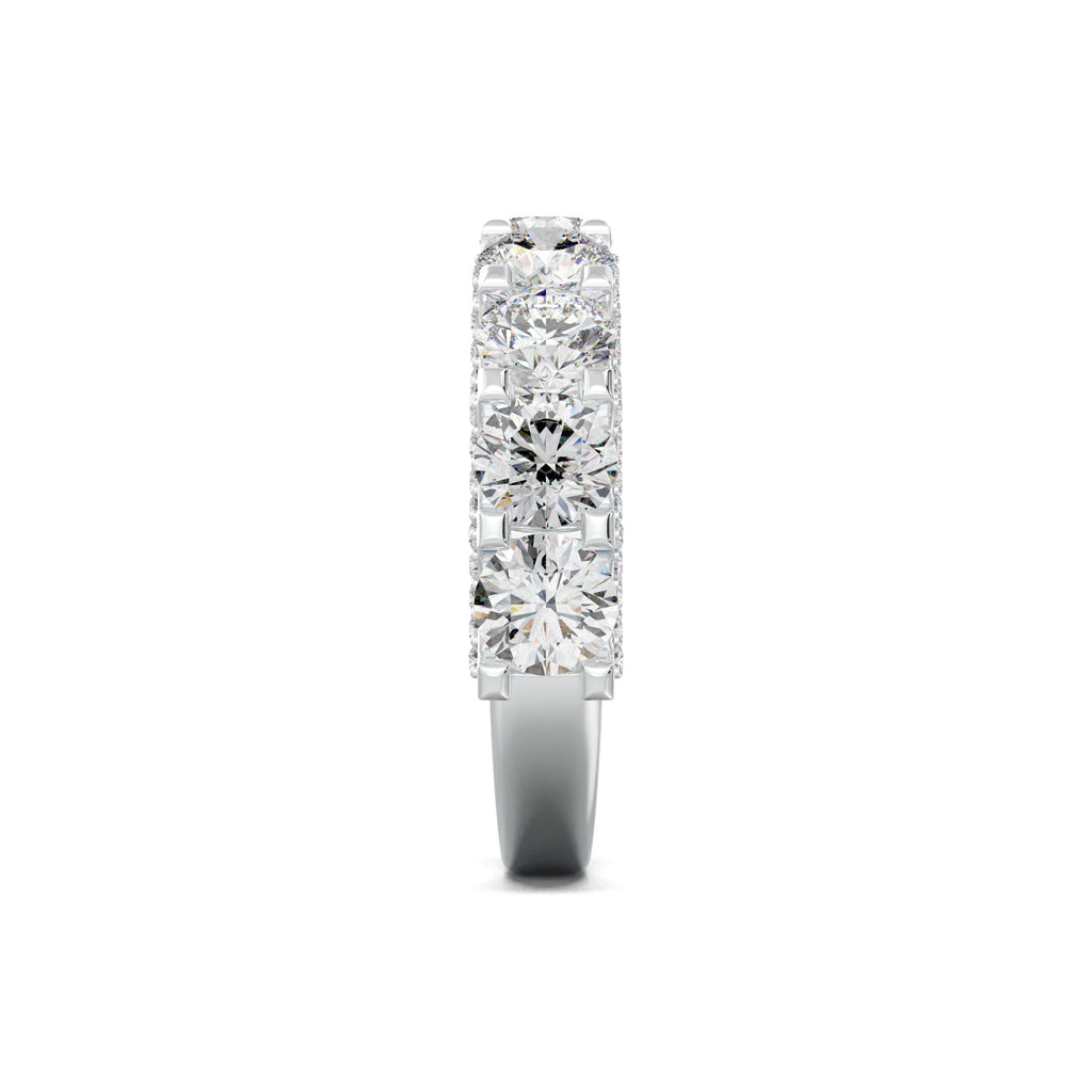 PR0083 round diamond pave-edge wedding band white gold side view