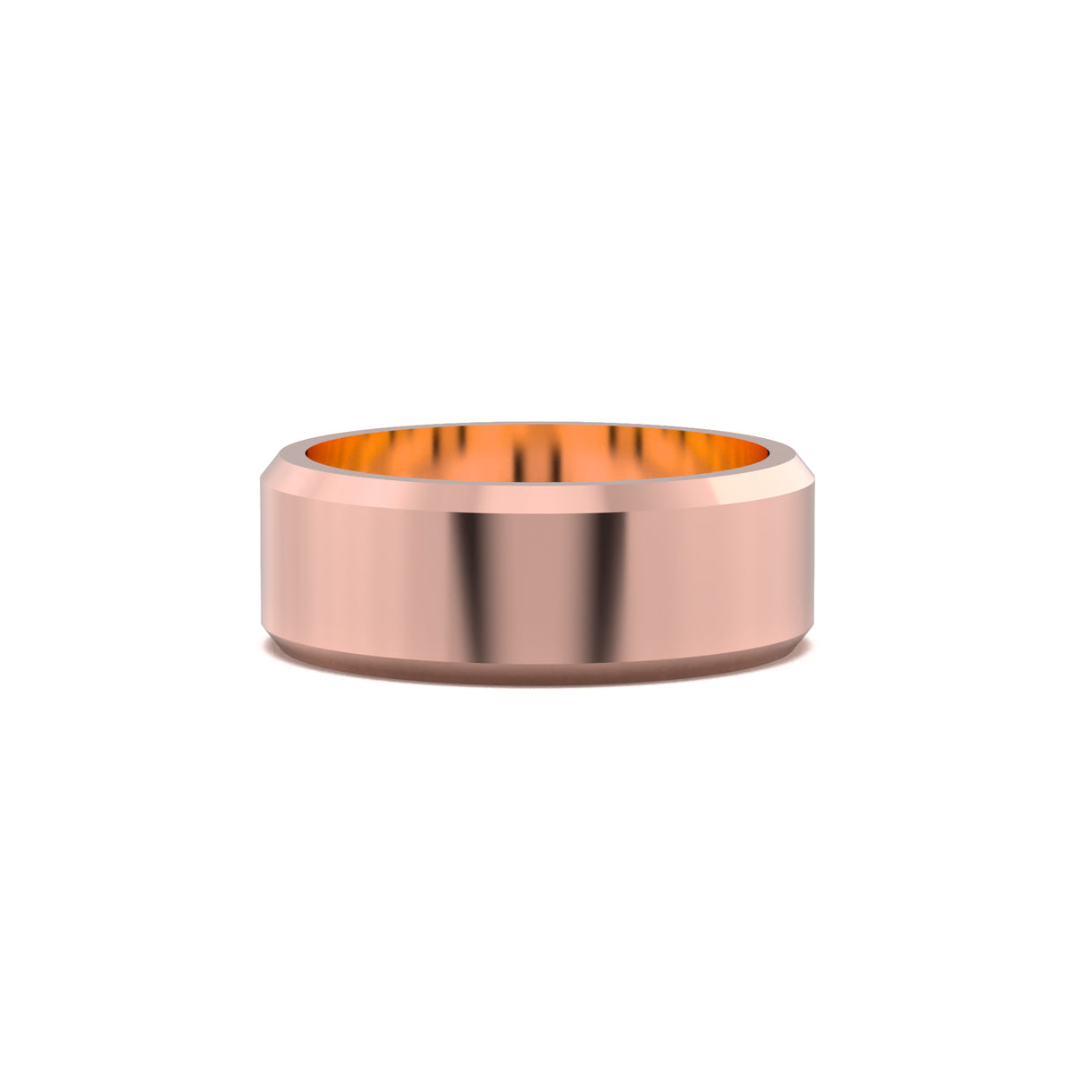 PR0133 men's band rose gold top view