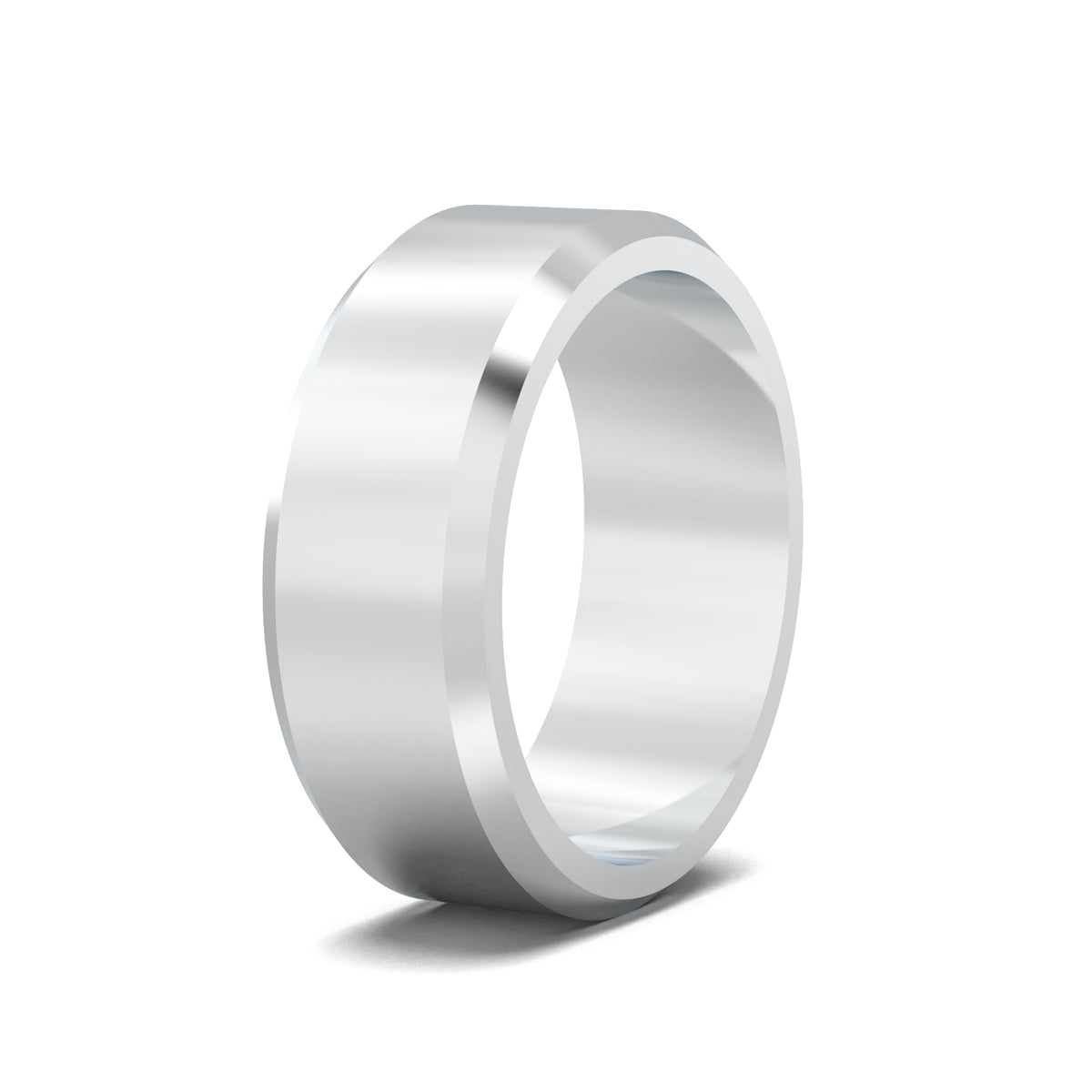 PR0133 men's band white gold three-quarter view