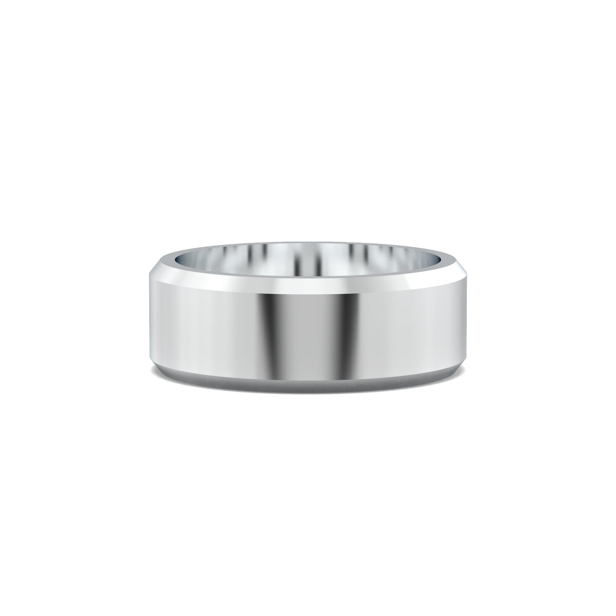 PR0133 men's band white gold top view