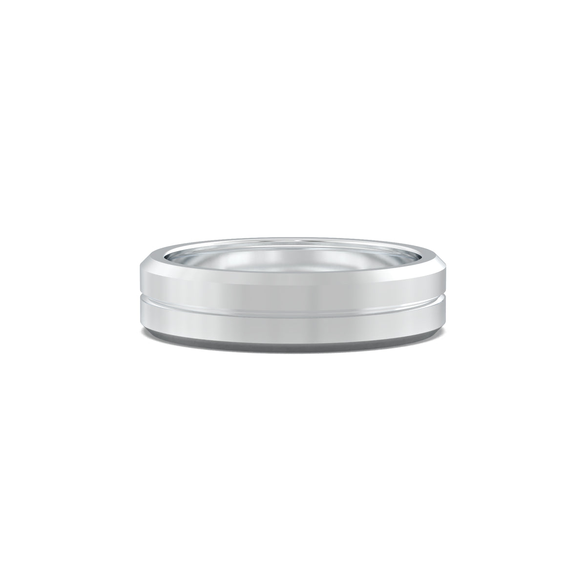 PR0135 men's band white gold top view