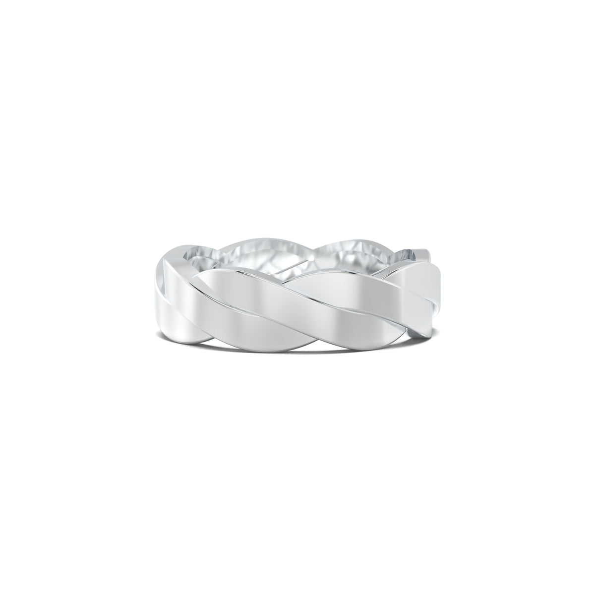 PR0139 men's band white gold top view