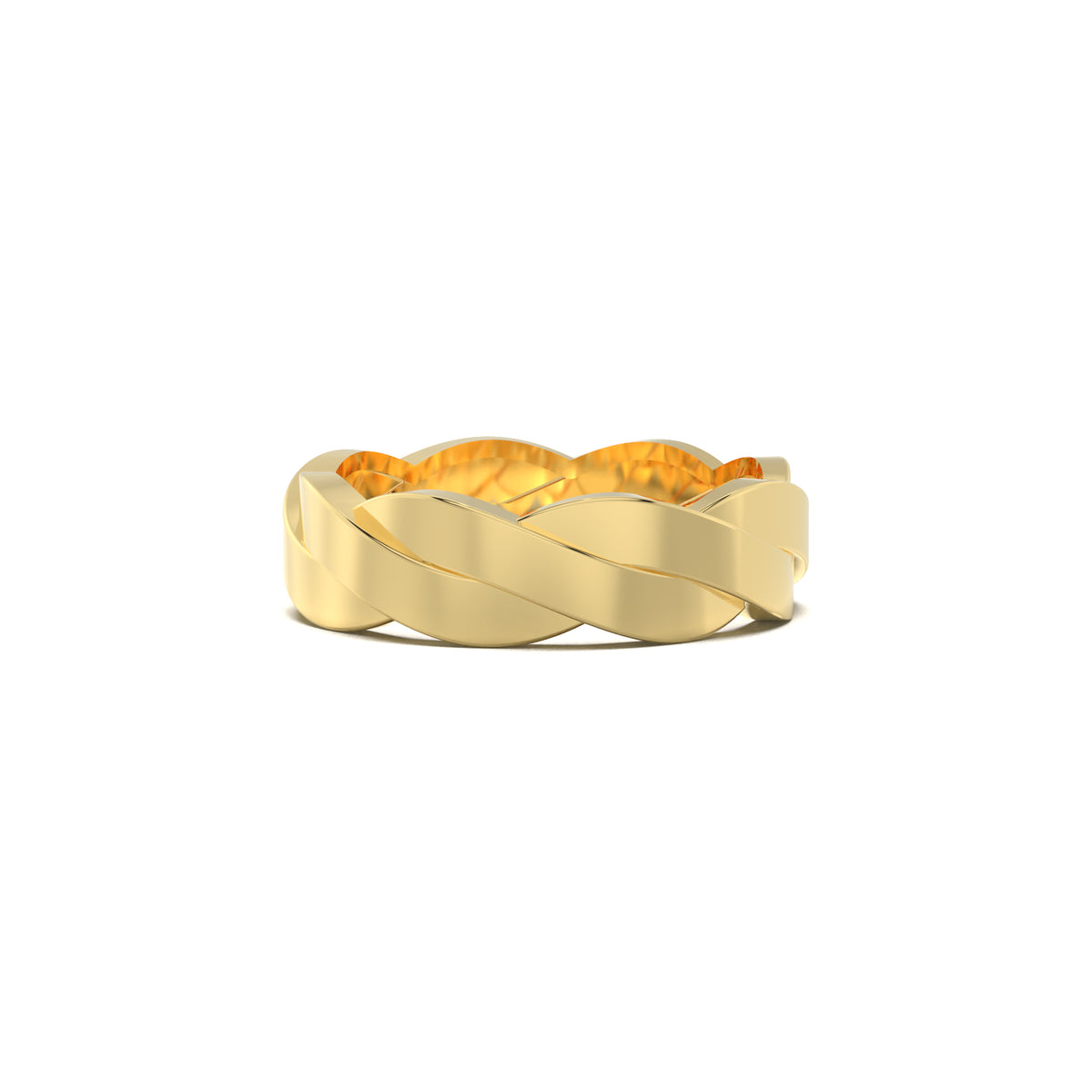 PR0139 men's band yellow gold top view