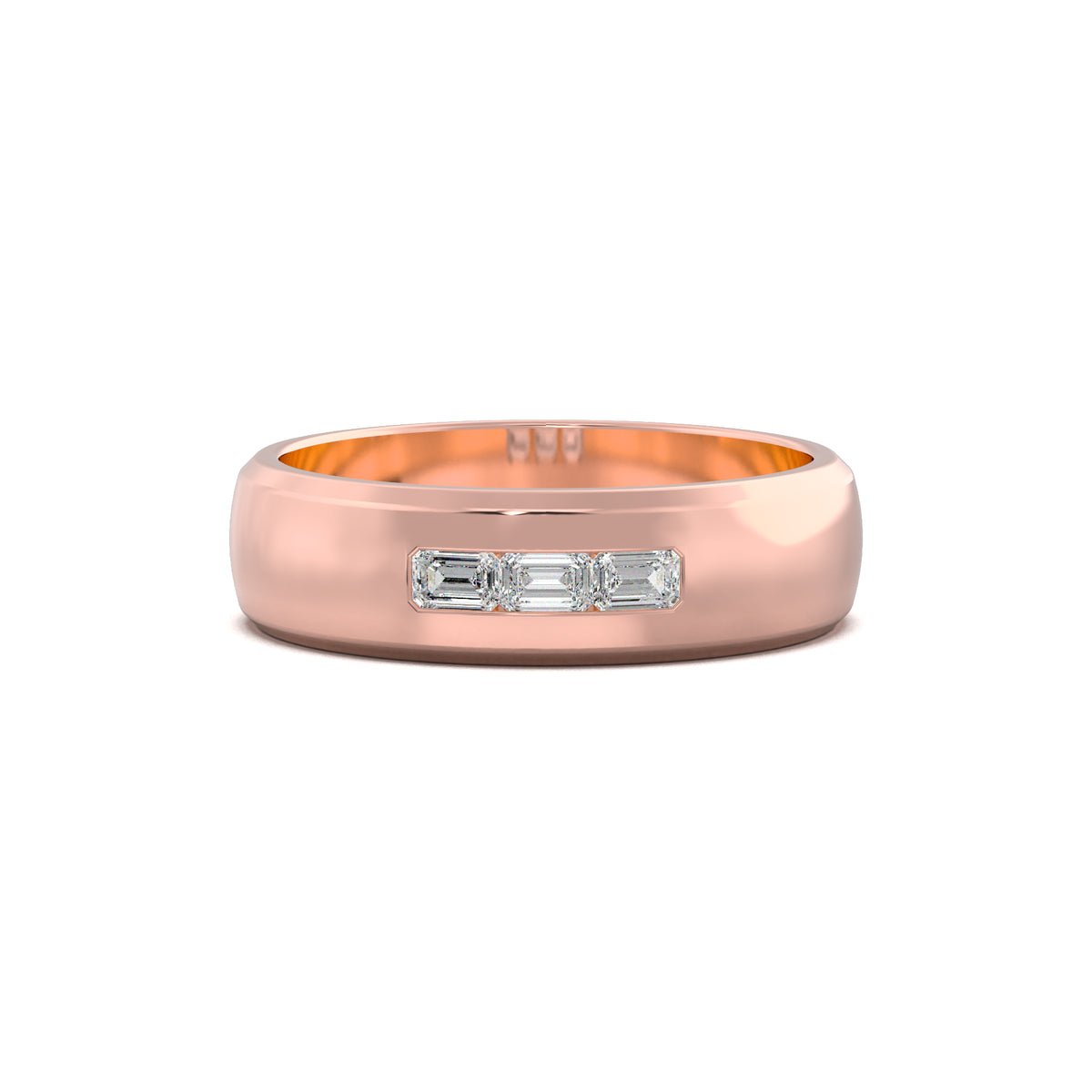 PR0145 men's band rose gold top view