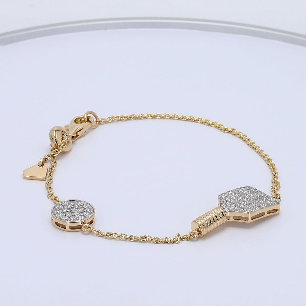 Celestial Pickleball Chain Bracelet
